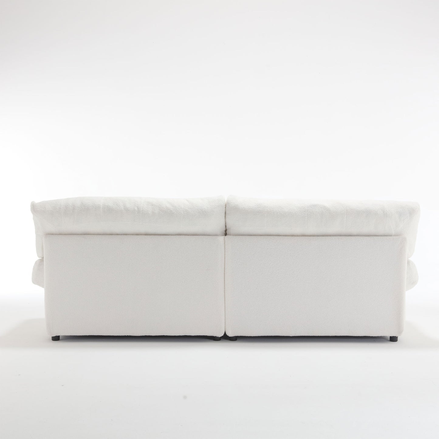 （缺货，同款灰色有货）Cloud Style Sofa, Teddy Velvet Fabric, Comfy Padded Cloud Couch for Living Room, Apartment