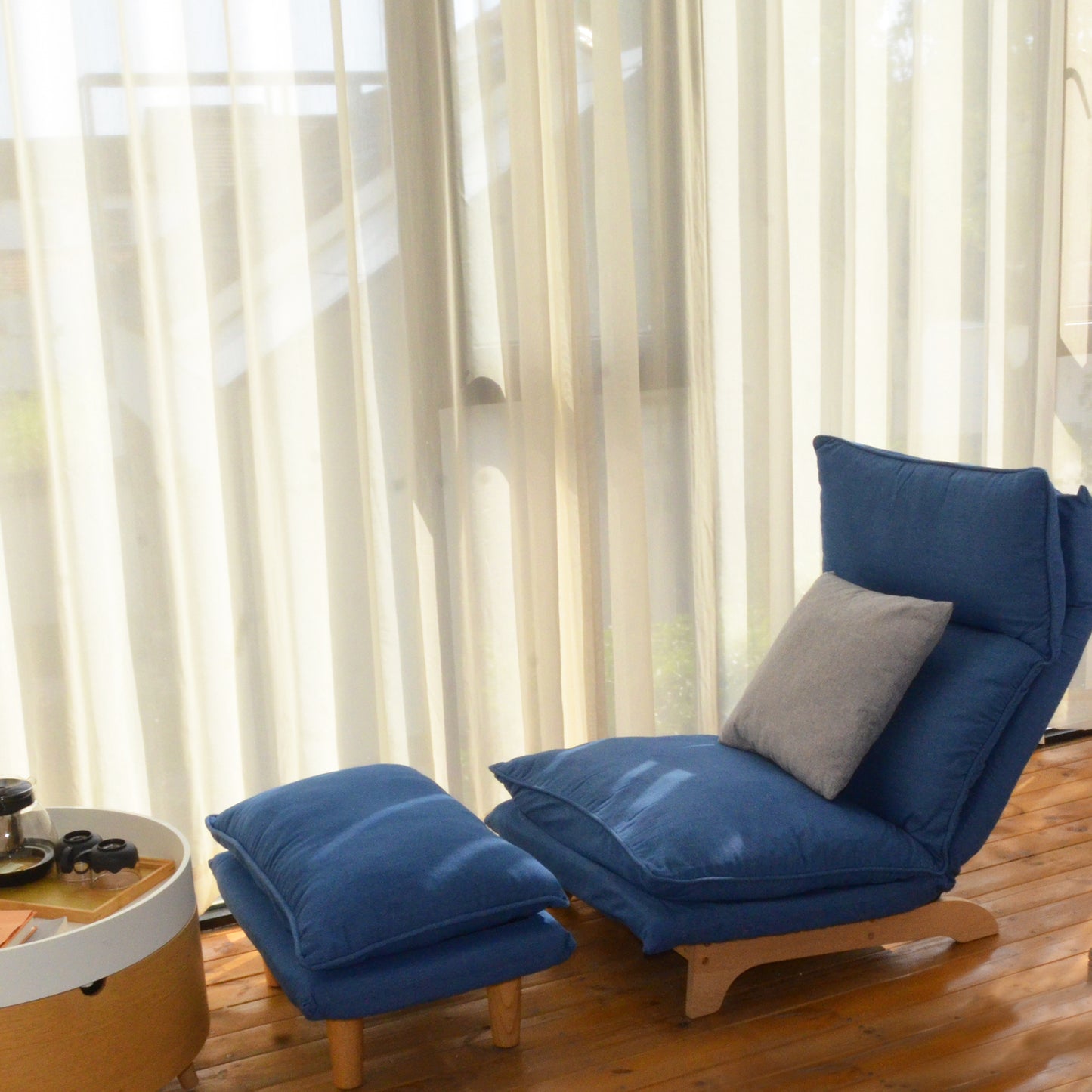 Lazy sofa balcony leisure chair bedroom sofa chair foldable reclining chair leisure single sofa functional chair