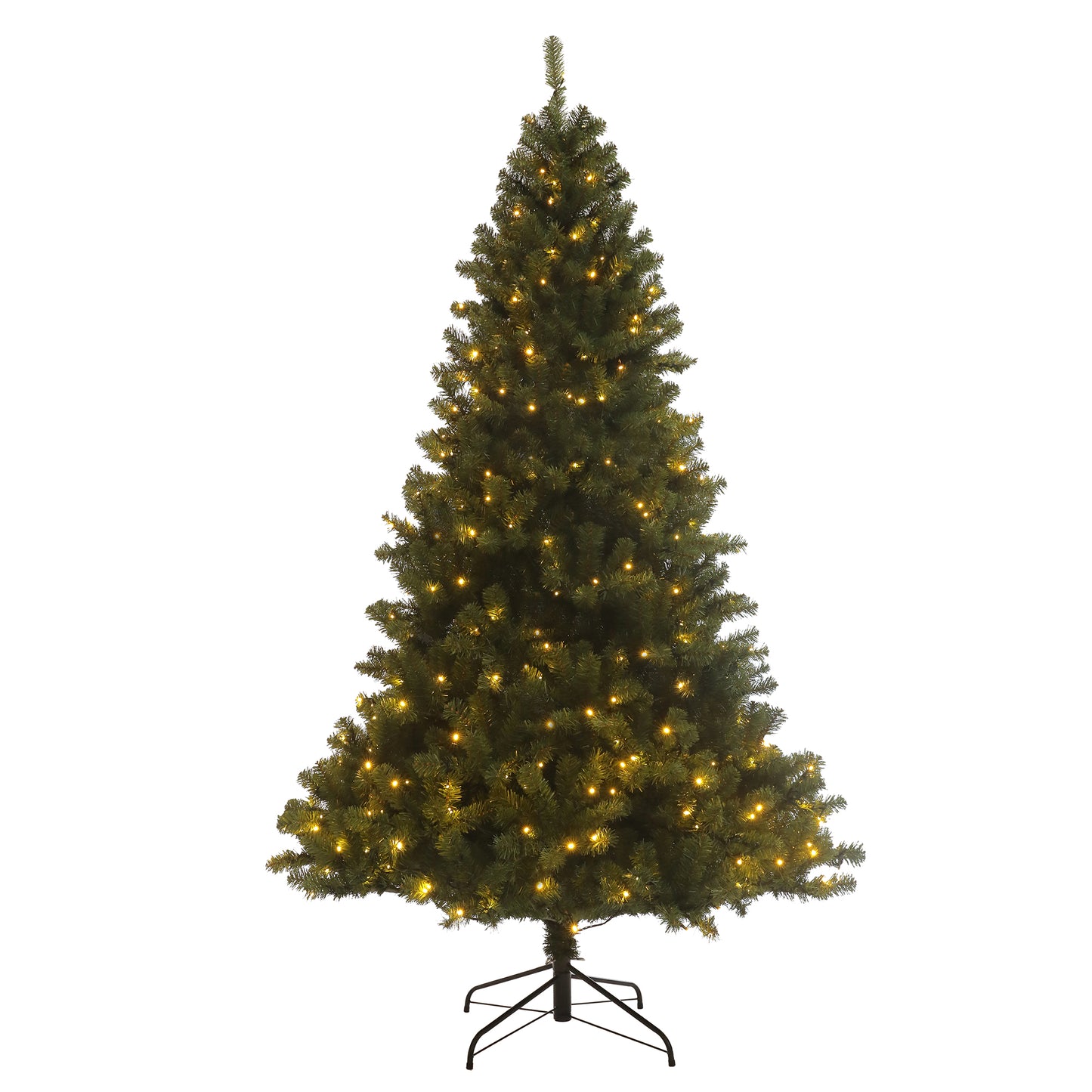 Pre-lit Christmas Tree 7.5ft Artificial Hinged Xmas Tree with 400 Pre-strung Led Lights Foldable Stand