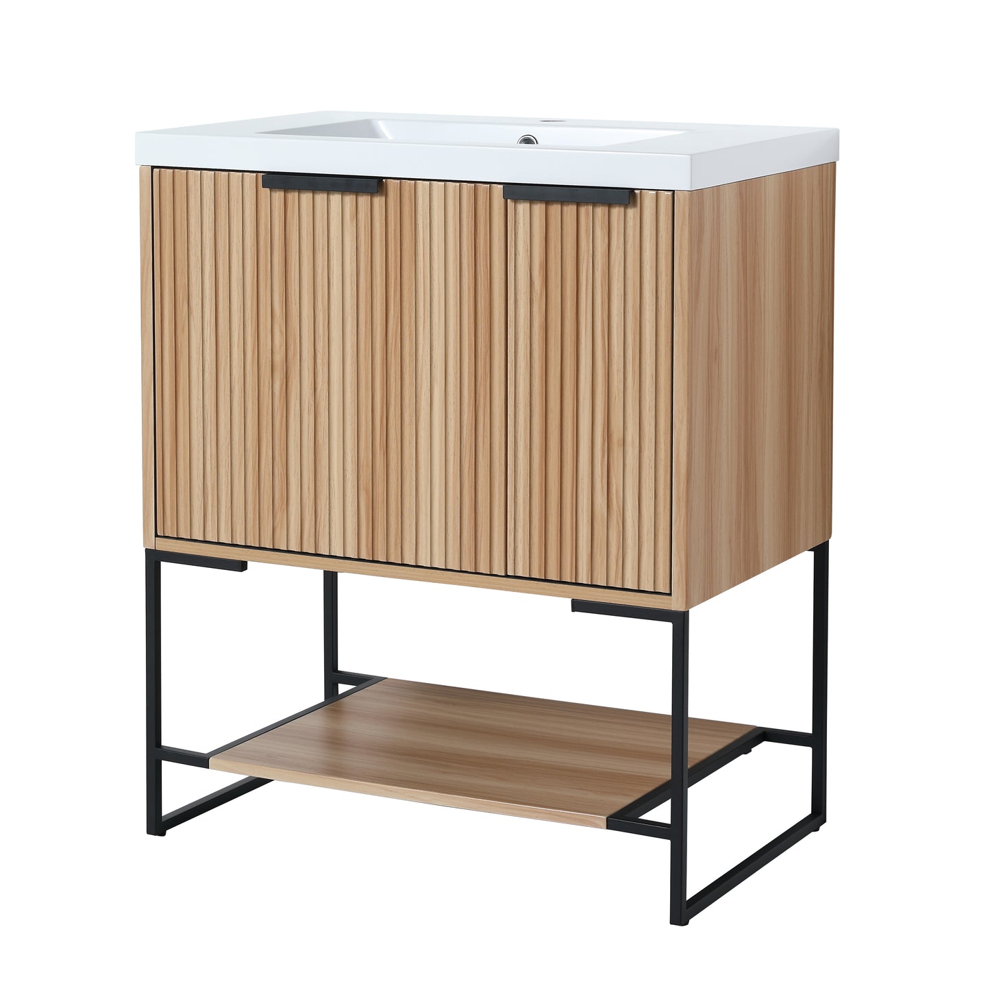 30 Inch Freestanding Bathroom Vanity With Resin Basin,30x18