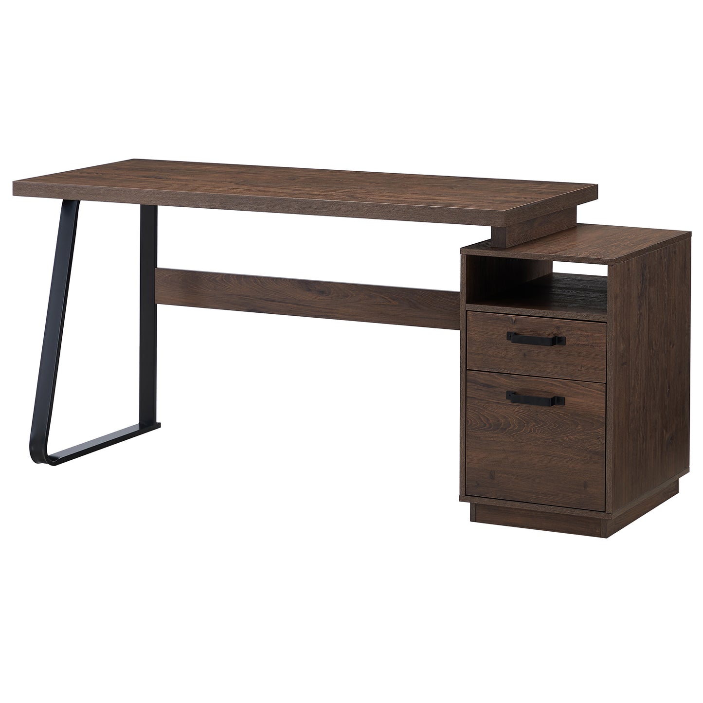 （预计 2025 2.11-2.18到货）Home Office Computer Desk with Drawers/Hanging Letter-size Files, 65 inch Writing Study Table with Drawers