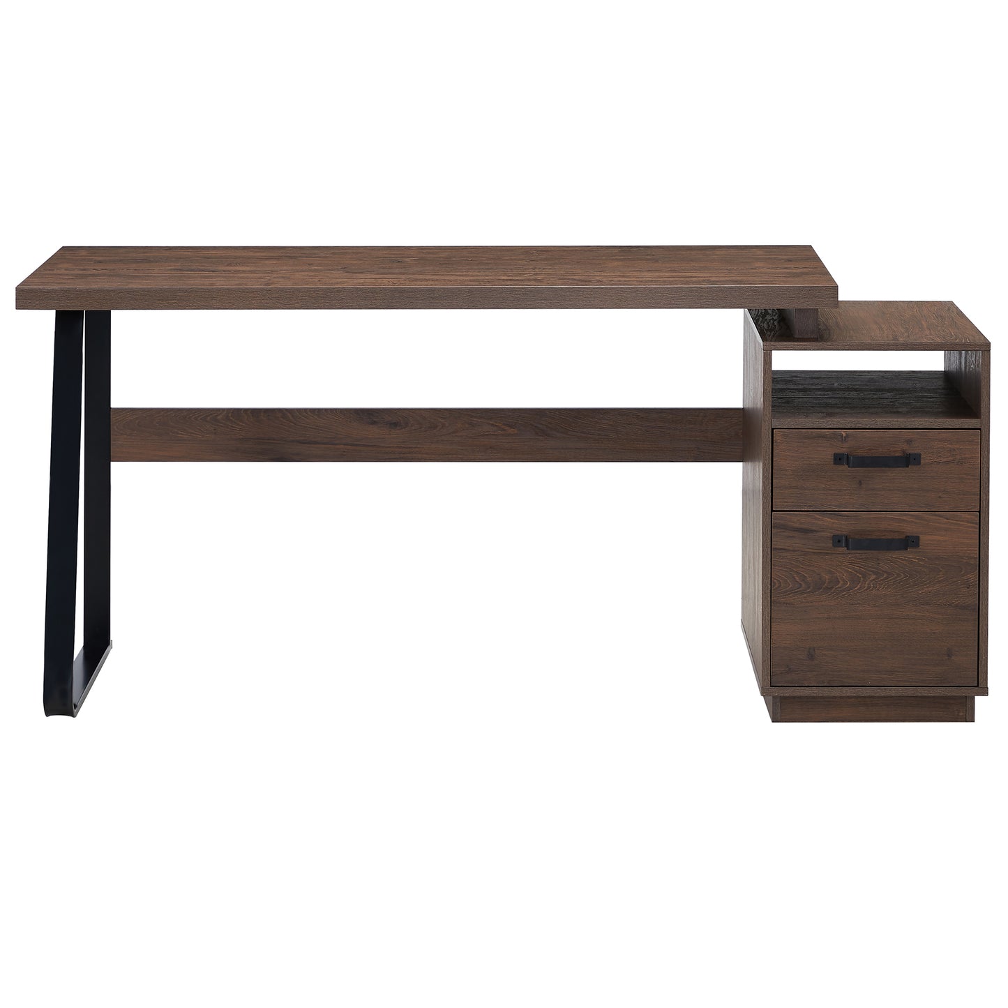 （预计 2025 2.11-2.18到货）Home Office Computer Desk with Drawers/Hanging Letter-size Files, 65 inch Writing Study Table with Drawers