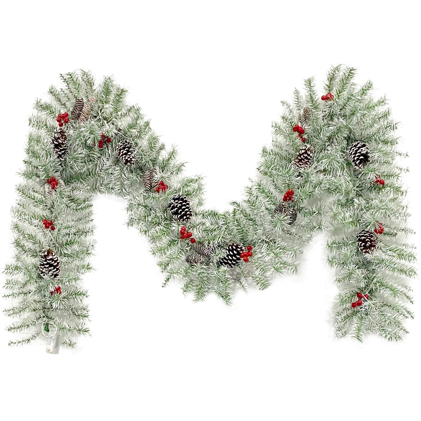 Pre-lit Xmas Tree Artificial Christmas 4-Piece Set,Garland, Wreath and Set of 2 Entrance Trees X-mas