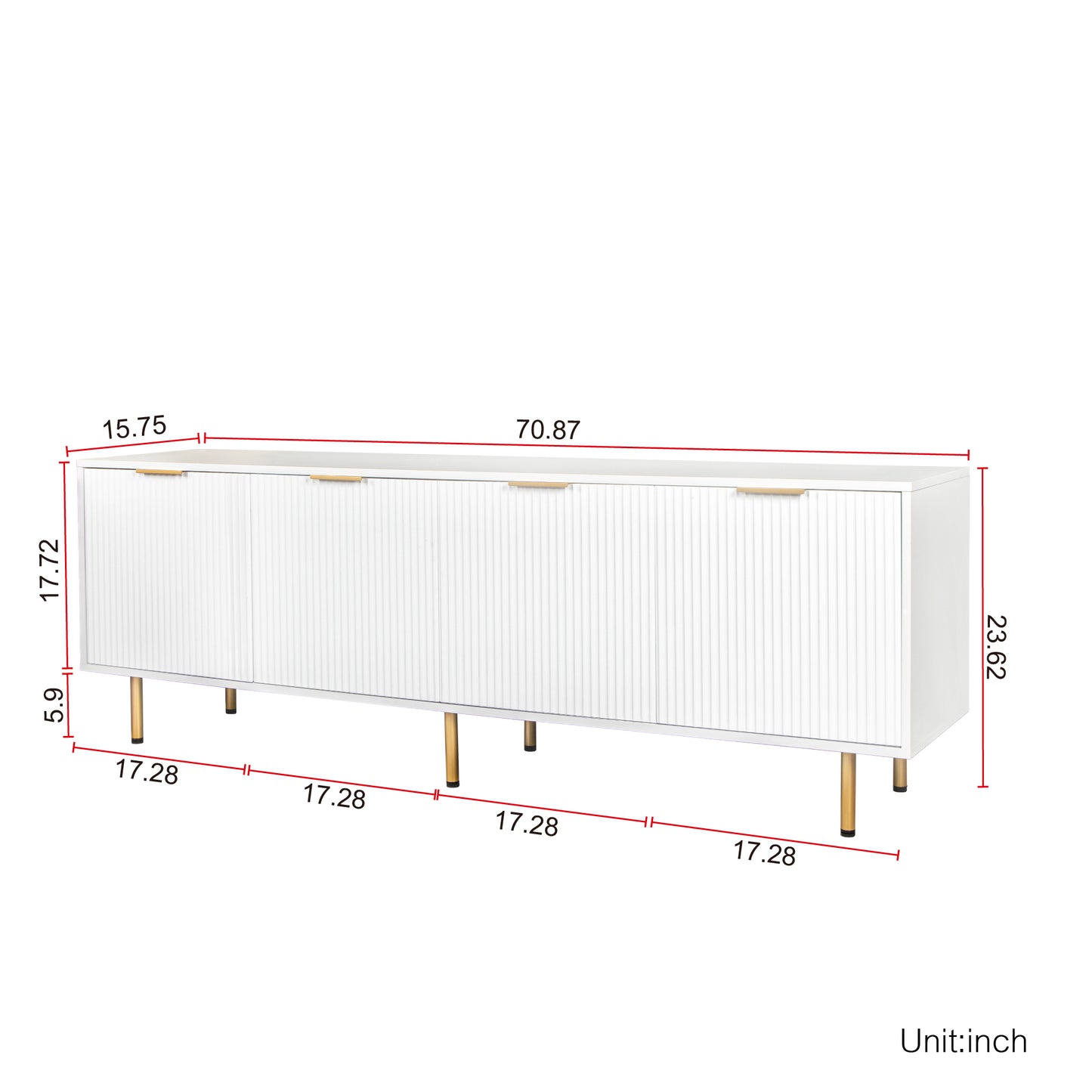 （缺货）Modern warm white TV cabinet for 80 inch TV Stands, for Living Room Bedroom