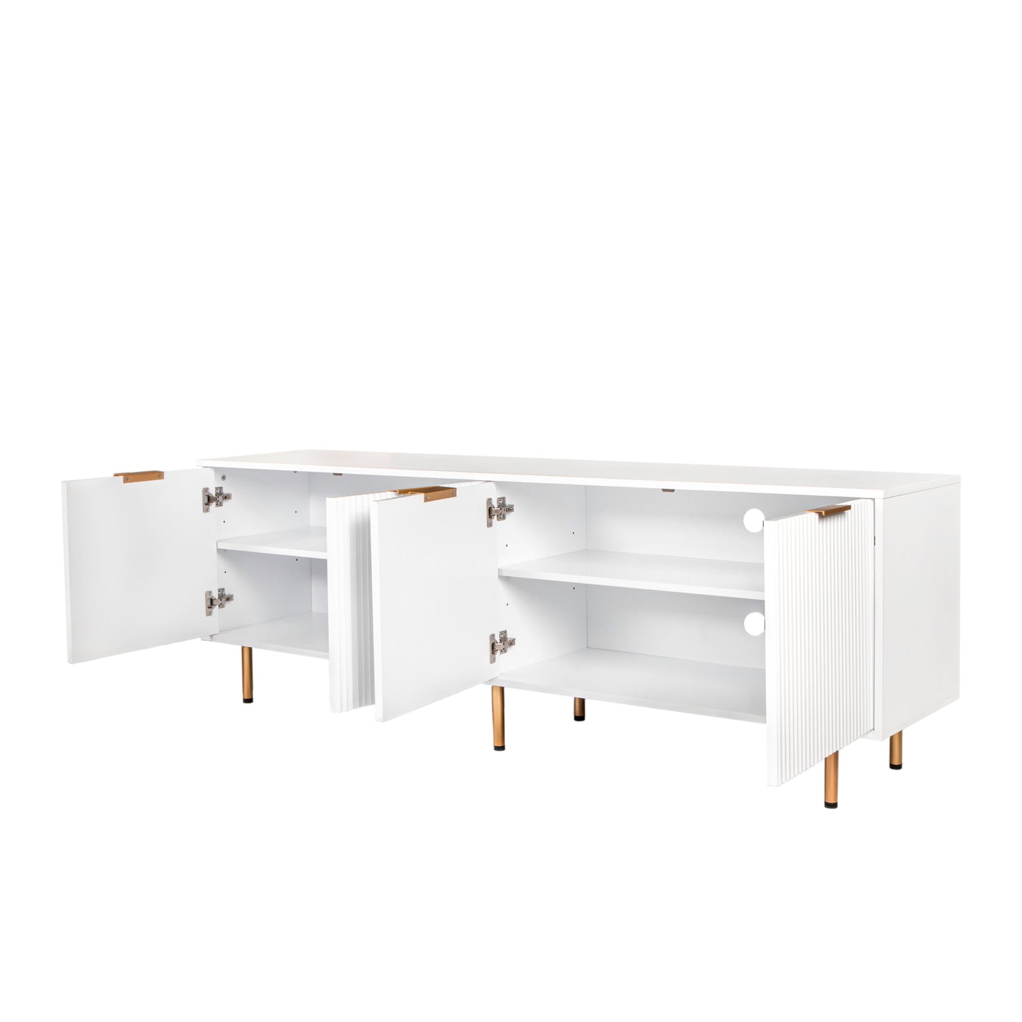 （缺货）Modern warm white TV cabinet for 80 inch TV Stands, for Living Room Bedroom