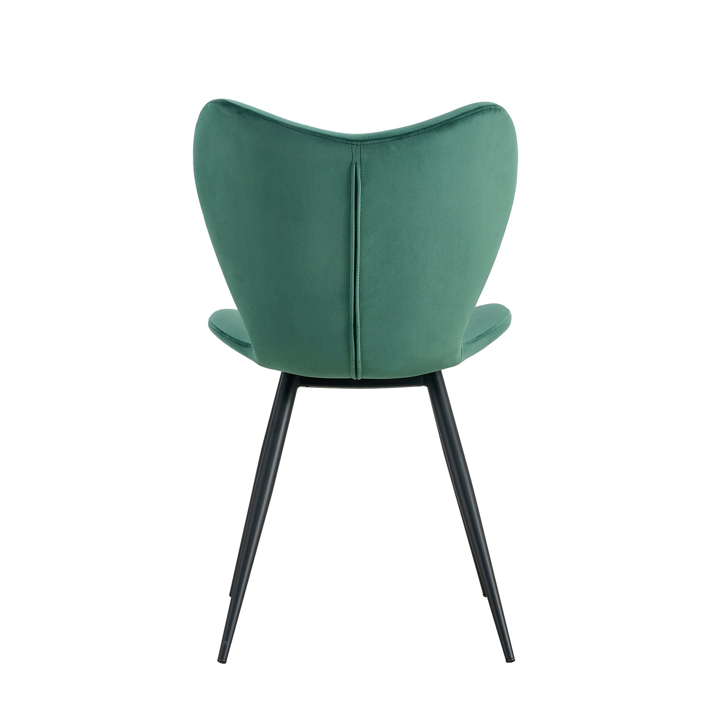 （最后3个库存）Dining chairs set of 2, Dark Green velvet Chair modern kitchen chair with metal leg