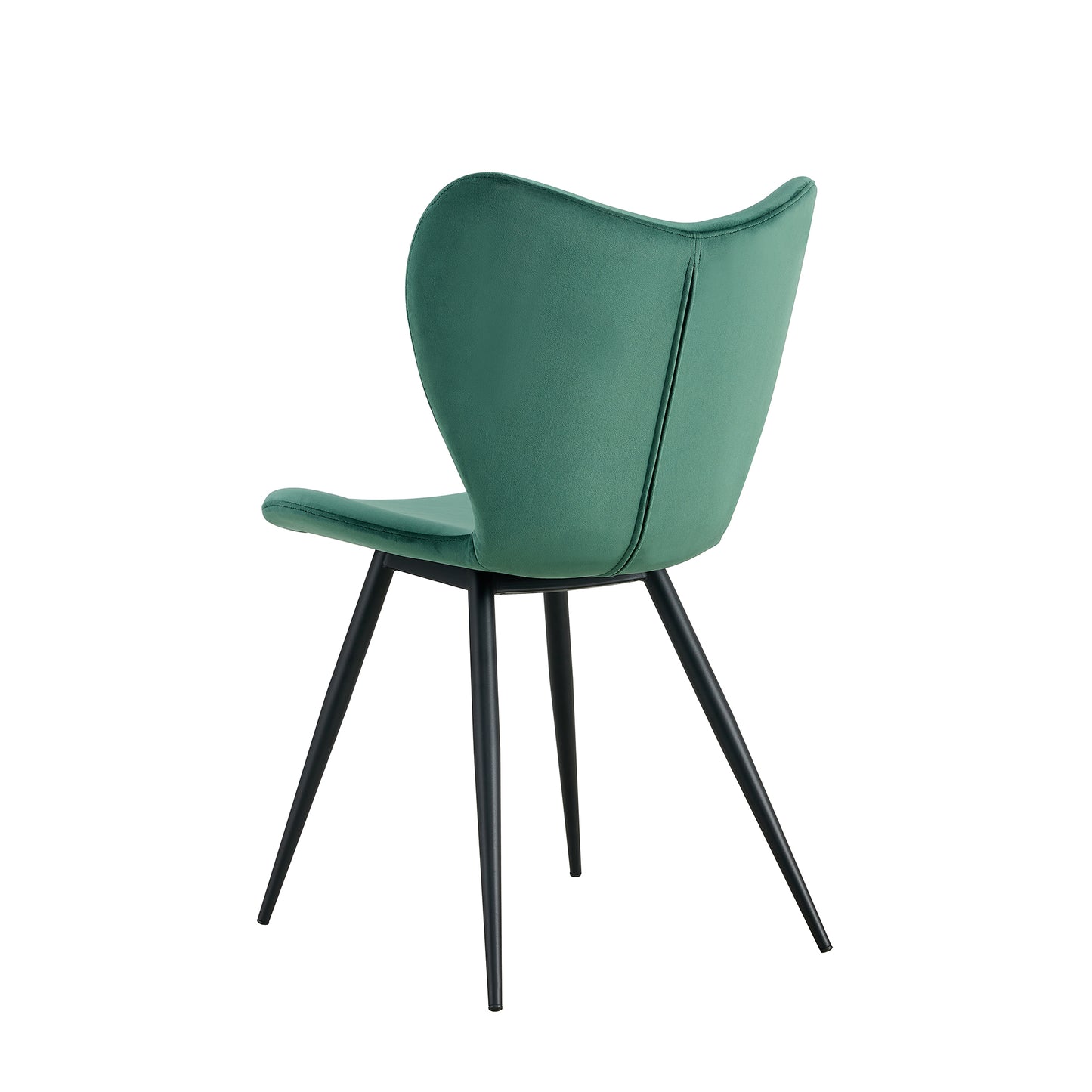 （最后3个库存）Dining chairs set of 2, Dark Green velvet Chair modern kitchen chair with metal leg