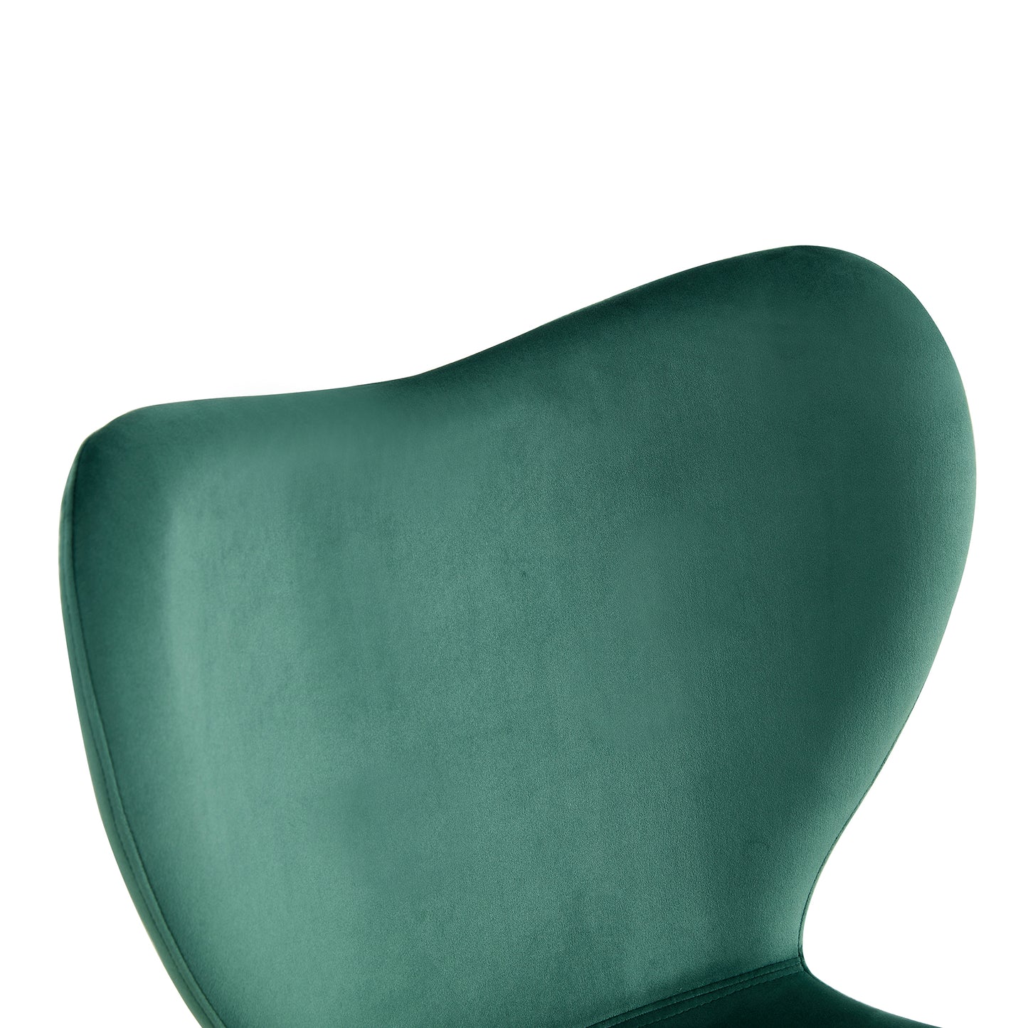 （最后3个库存）Dining chairs set of 2, Dark Green velvet Chair modern kitchen chair with metal leg