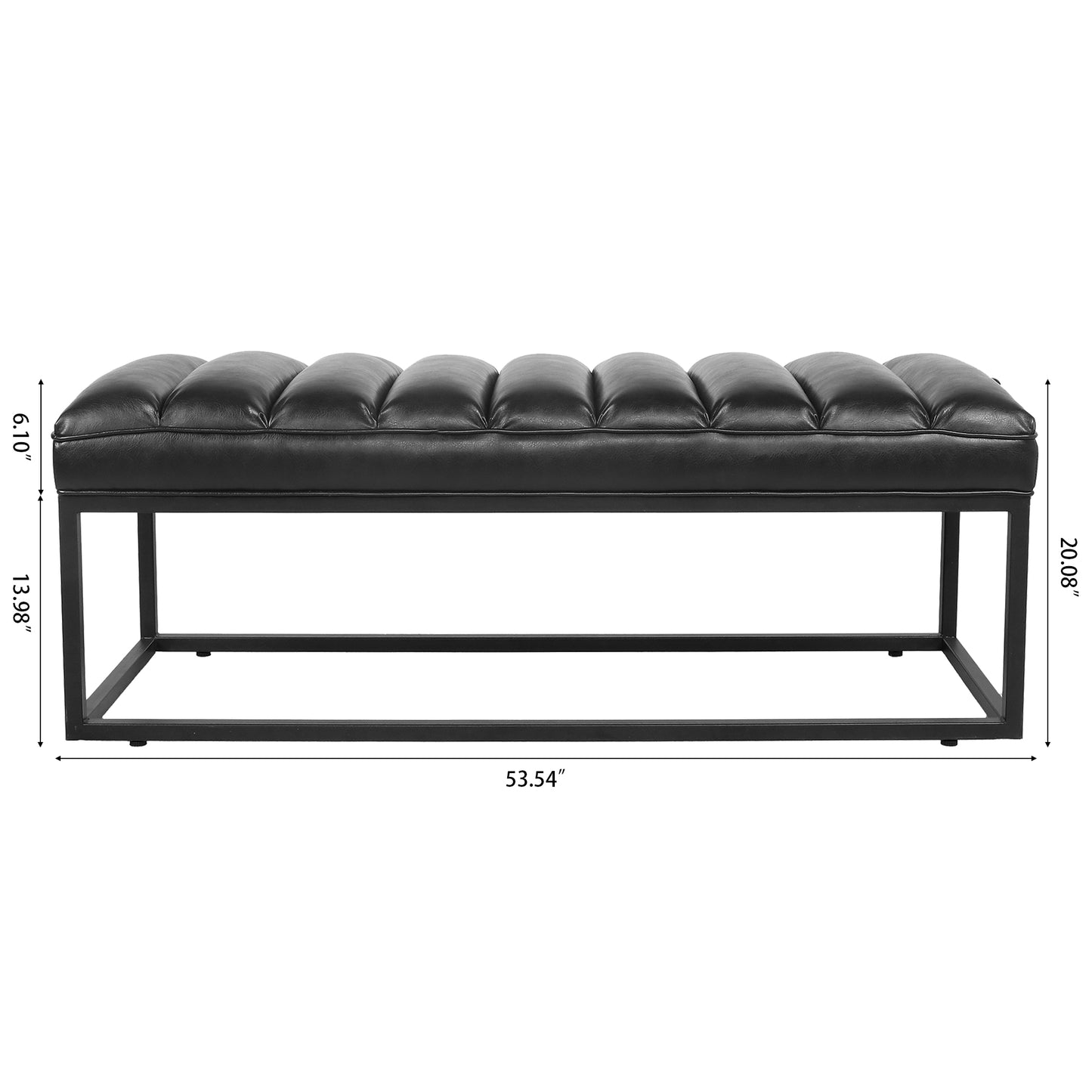 （缺货）Metal Base Upholstered Bench for Bedroom for Entryway