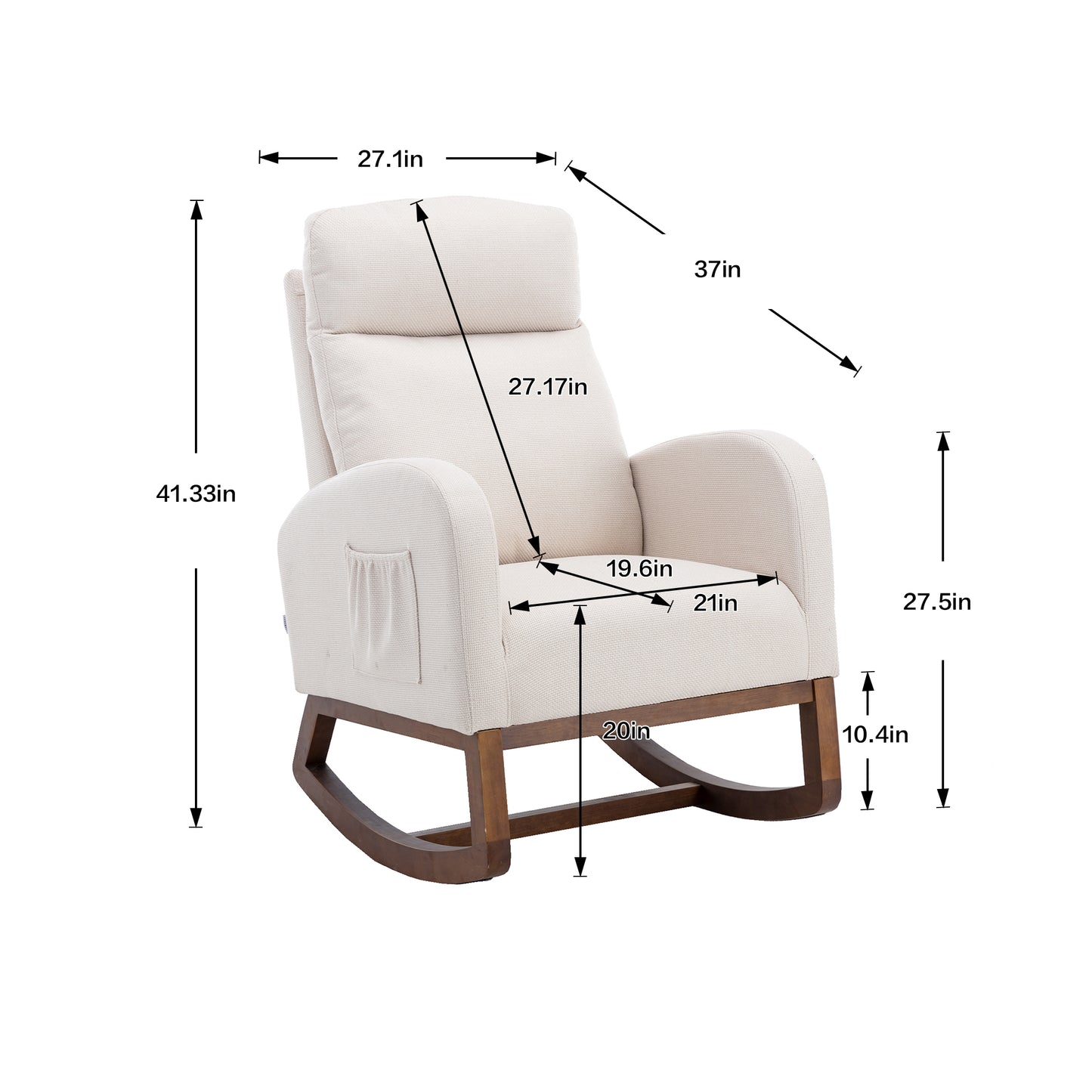 COOLMORE living room Comfortable rocking chair living room chair