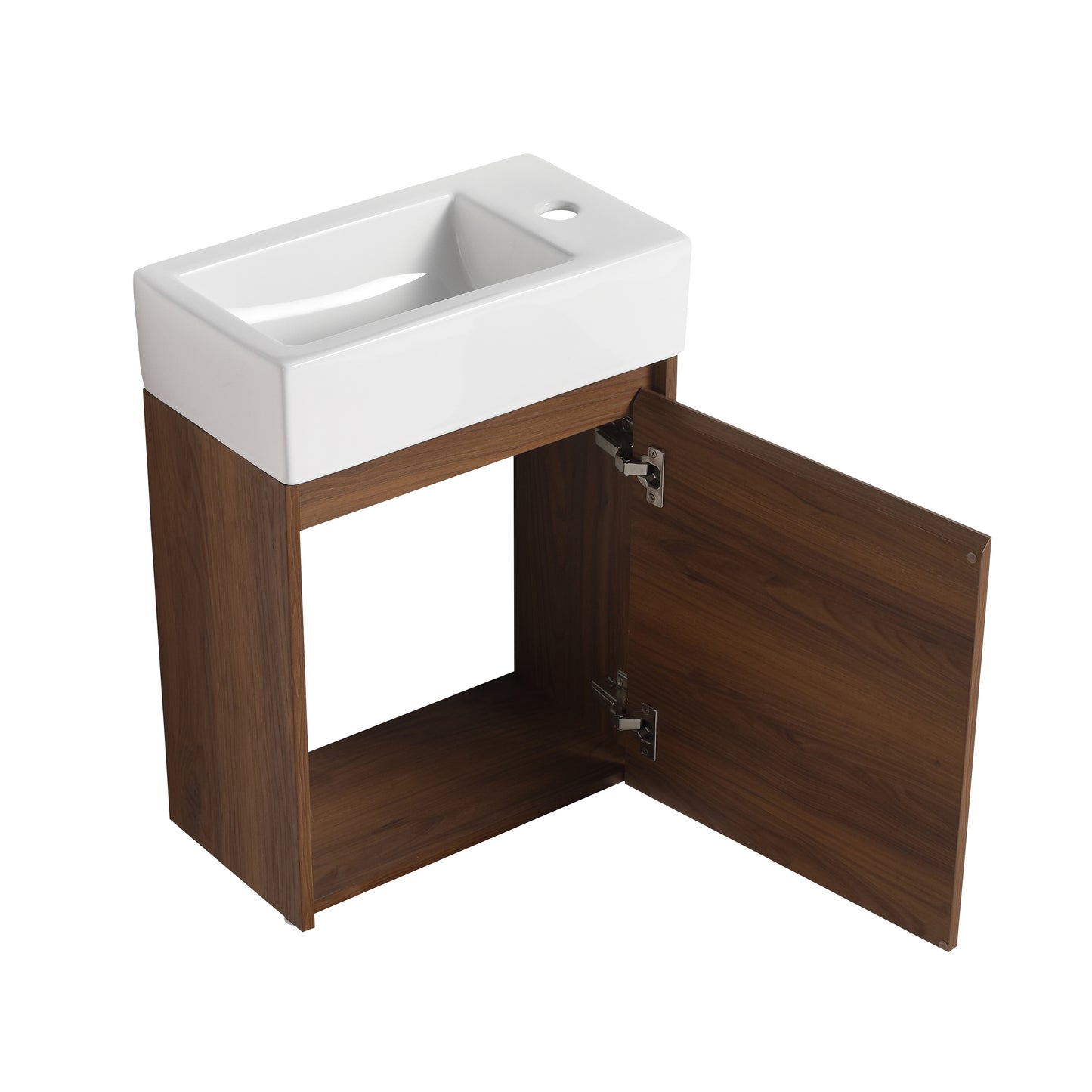 18 Inch Floating Small Bathroom Vanity With Single Sink, Suitable For Small Bathroom-BVB03018BRE