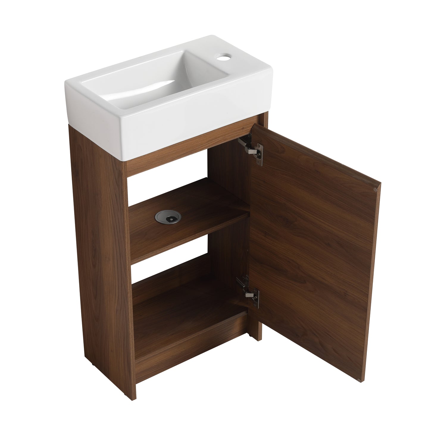 18 Inch Freestanding Bathroom Vanity With Single Sink, Soft Closing Doors, Suitable For Small Bathrooms-BVB03118BRE