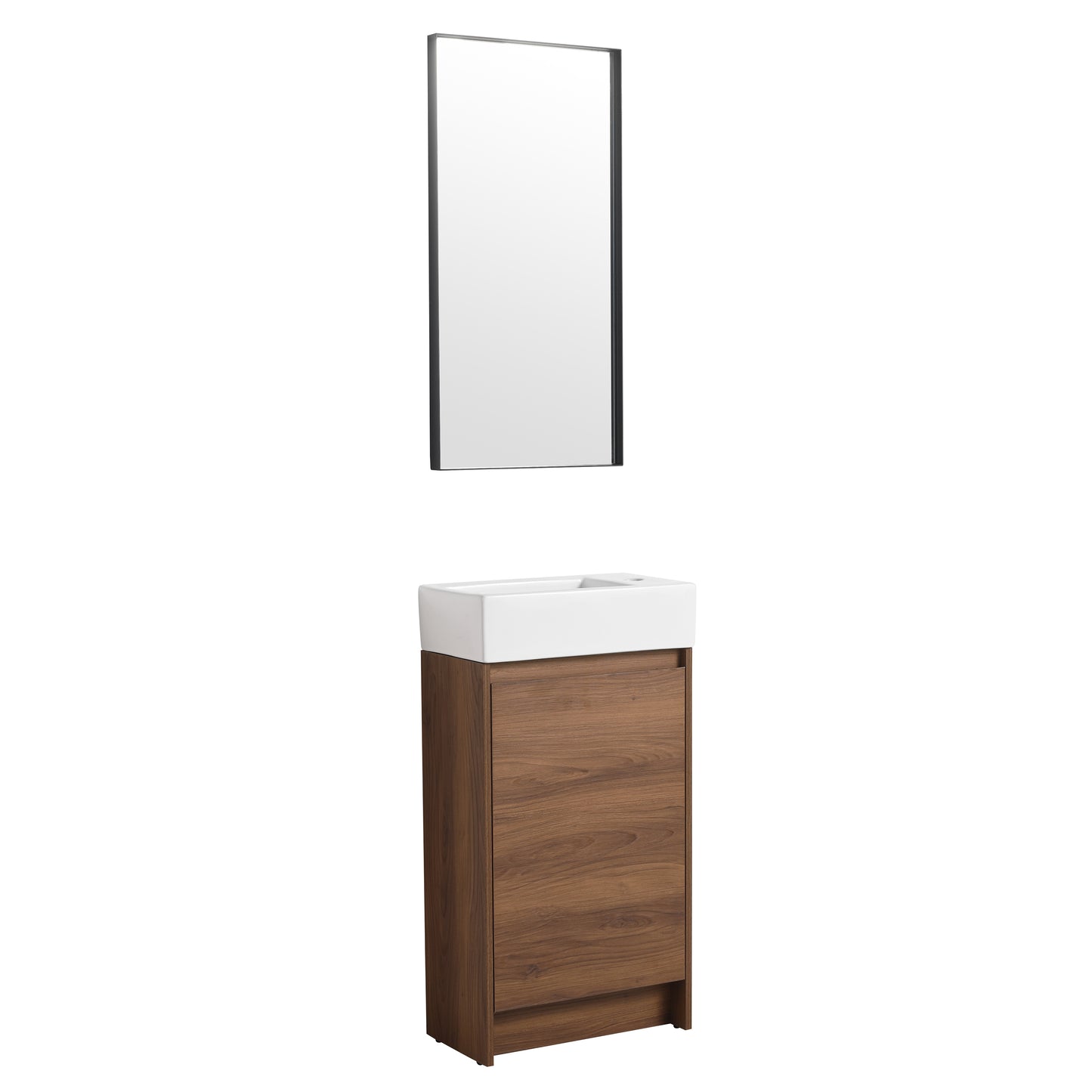 18 Inch Freestanding Bathroom Vanity With Single Sink, Soft Closing Doors, Suitable For Small Bathrooms-BVB03118BRE