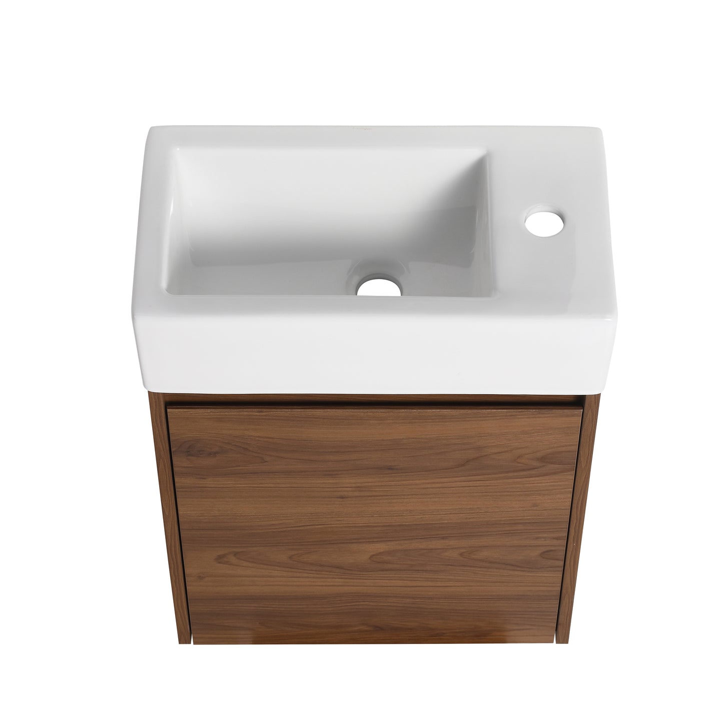 18 Inch Floating Small Bathroom Vanity With Single Sink, Suitable For Small Bathroom-BVB03018BRE