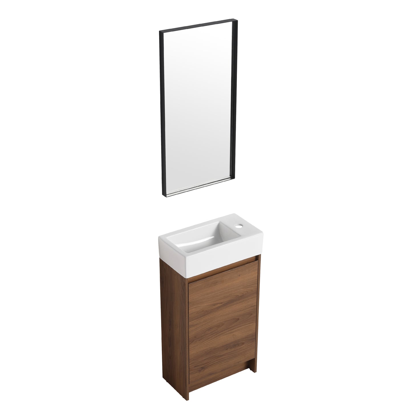 18 Inch Freestanding Bathroom Vanity With Single Sink, Soft Closing Doors, Suitable For Small Bathrooms-BVB03118BRE