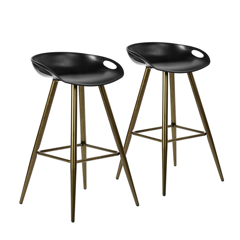 （缺货）Bak Bar & Counter Stool (Set of 2) - Black & Gold