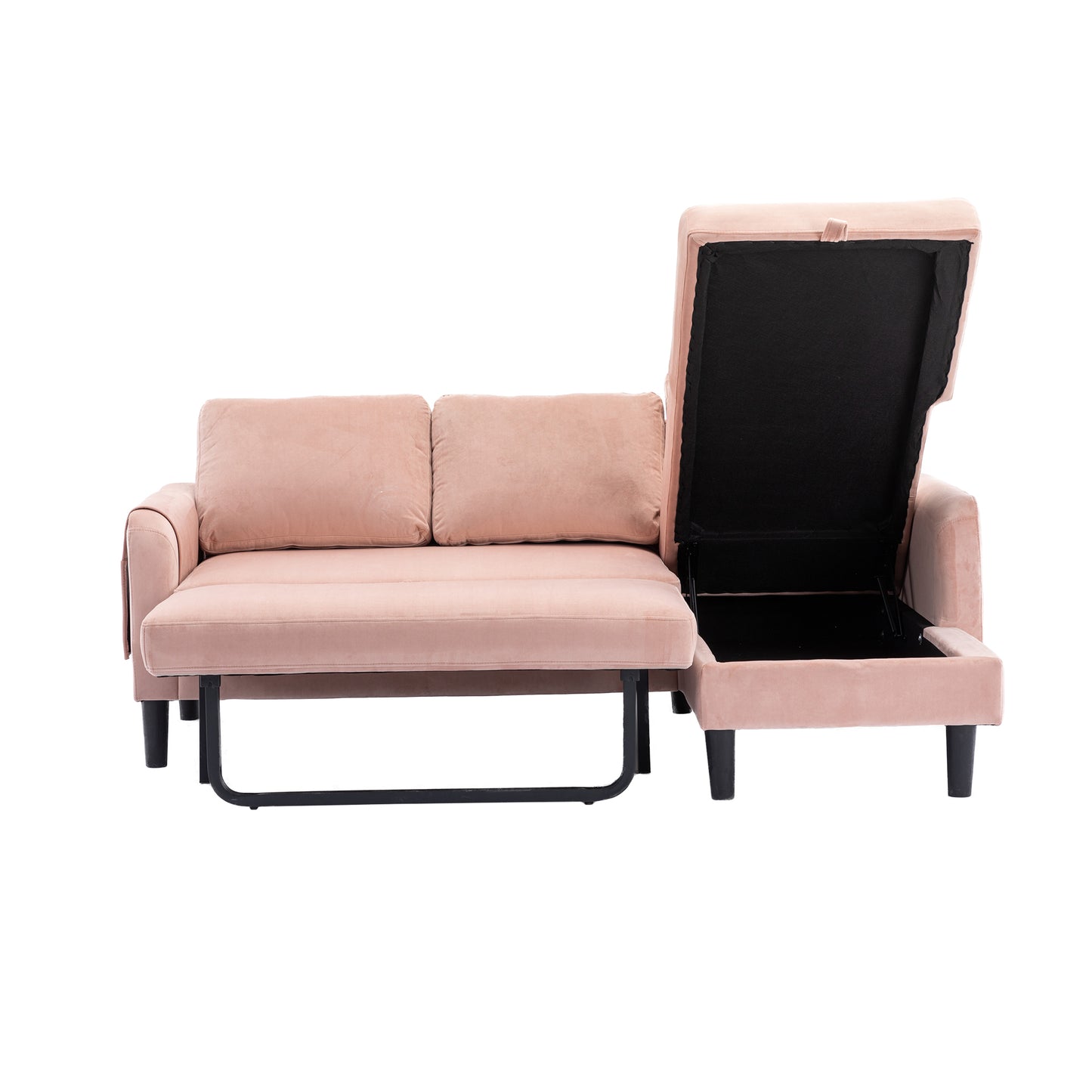 （缺货）UNITED WE WIN Sectional Sofa Reversible Sectional Sleeper Sectional Sofa with Storage Chaise