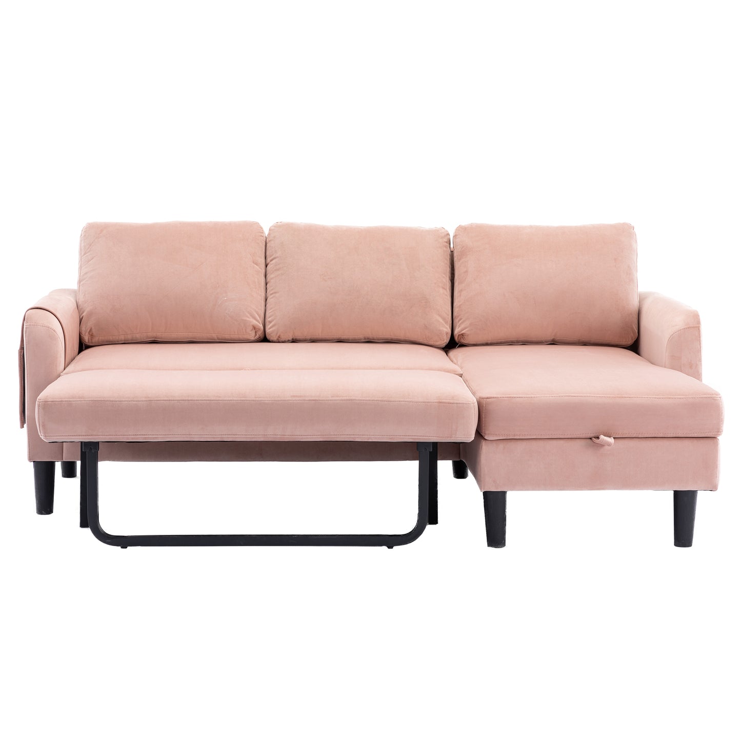 （缺货）UNITED WE WIN Sectional Sofa Reversible Sectional Sleeper Sectional Sofa with Storage Chaise