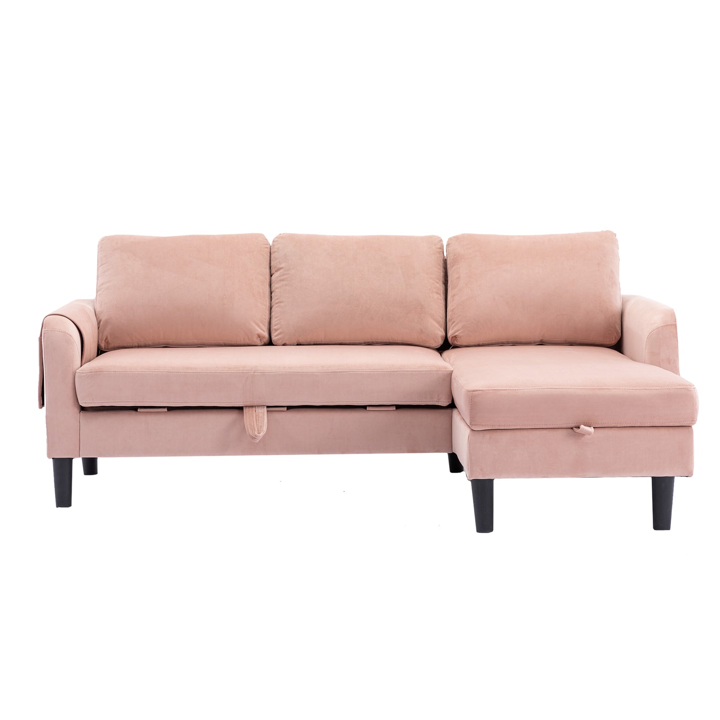 （缺货）UNITED WE WIN Sectional Sofa Reversible Sectional Sleeper Sectional Sofa with Storage Chaise