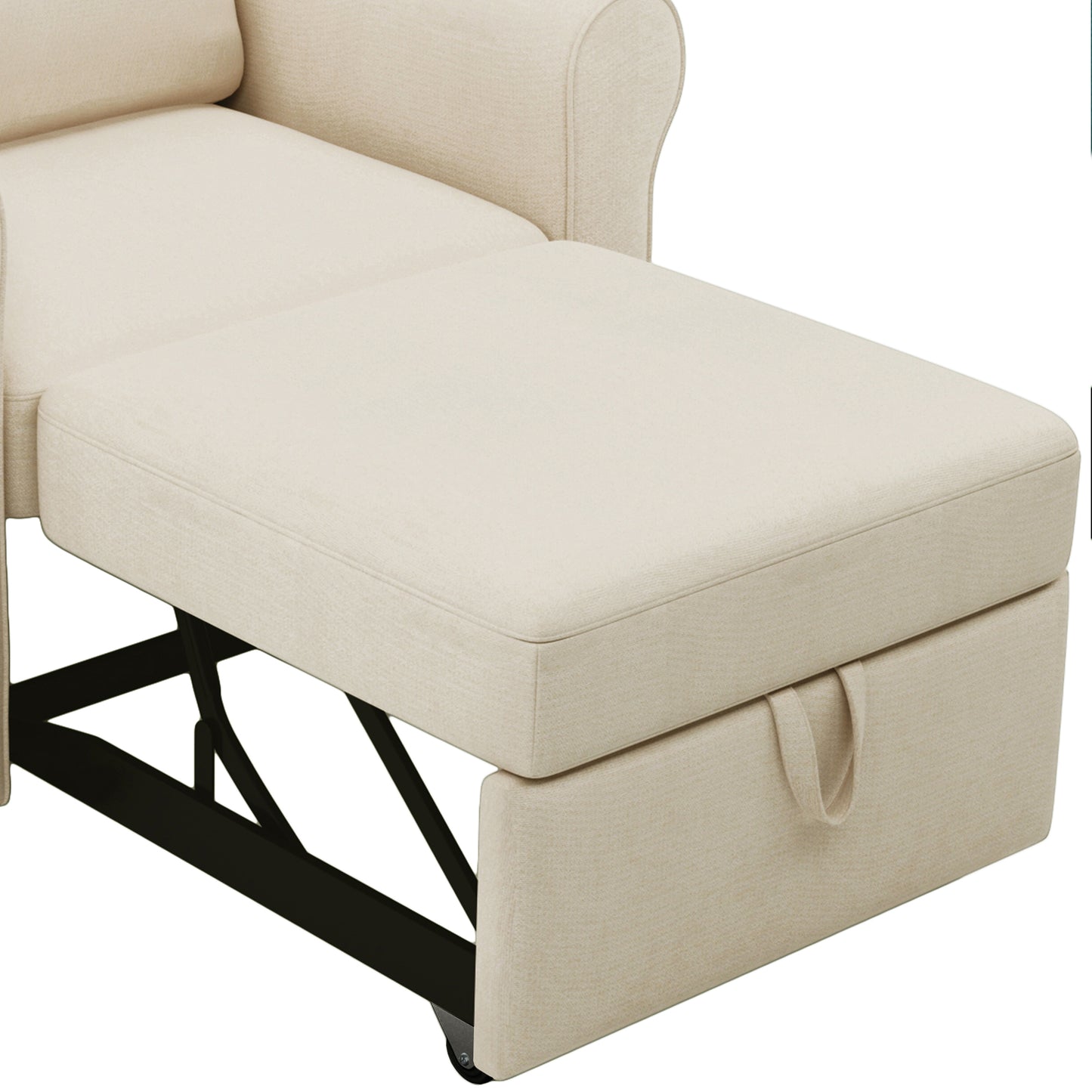 （预计1.17-1.24到货）3-in-1 Sofa Bed Chair, Convertible Sleeper Chair Bed,Adjust Backrest Into a Sofa,Lounger Chair,Single Bed,Modern Chair Bed Sleeper for Adults,Beige