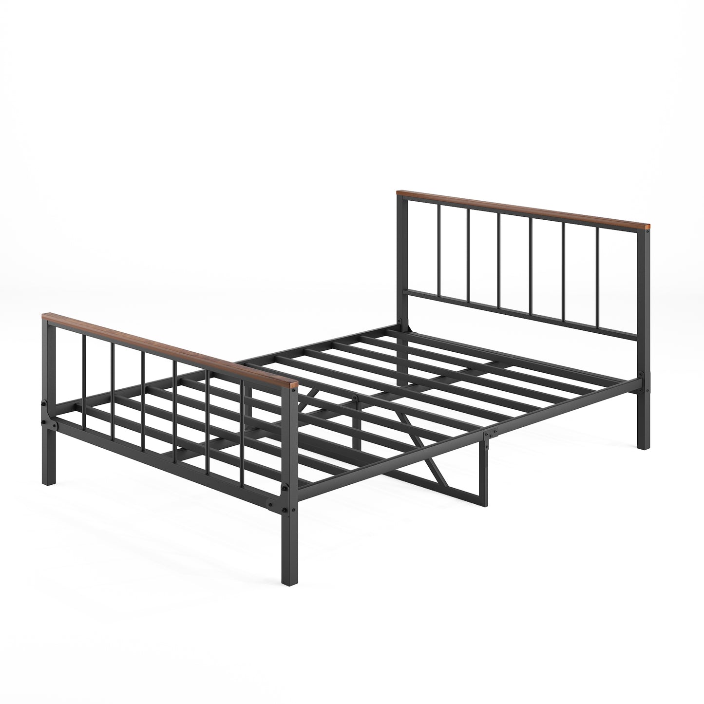 Metal Platform Bed frame with Headboard and Footboard,Sturdy Metal Frame, No Box Spring Needed(Full)