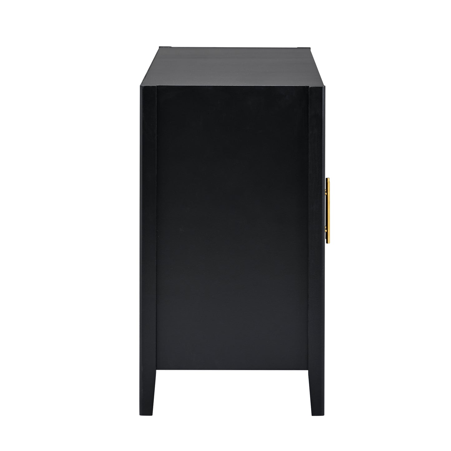 U-Style Accent Storage Cabinet Sideboard Wooden Cabinet with Metal Handles for Hallway, Entryway, Living Room