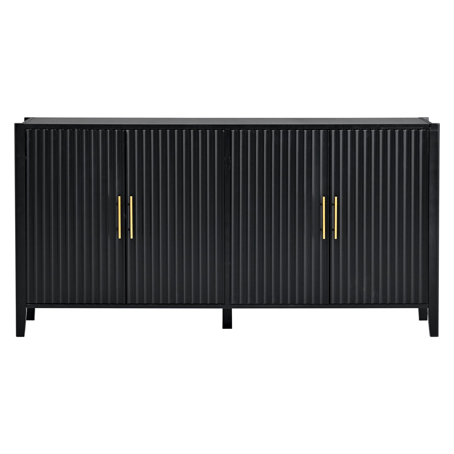 U-Style Accent Storage Cabinet Sideboard Wooden Cabinet with Metal Handles for Hallway, Entryway, Living Room