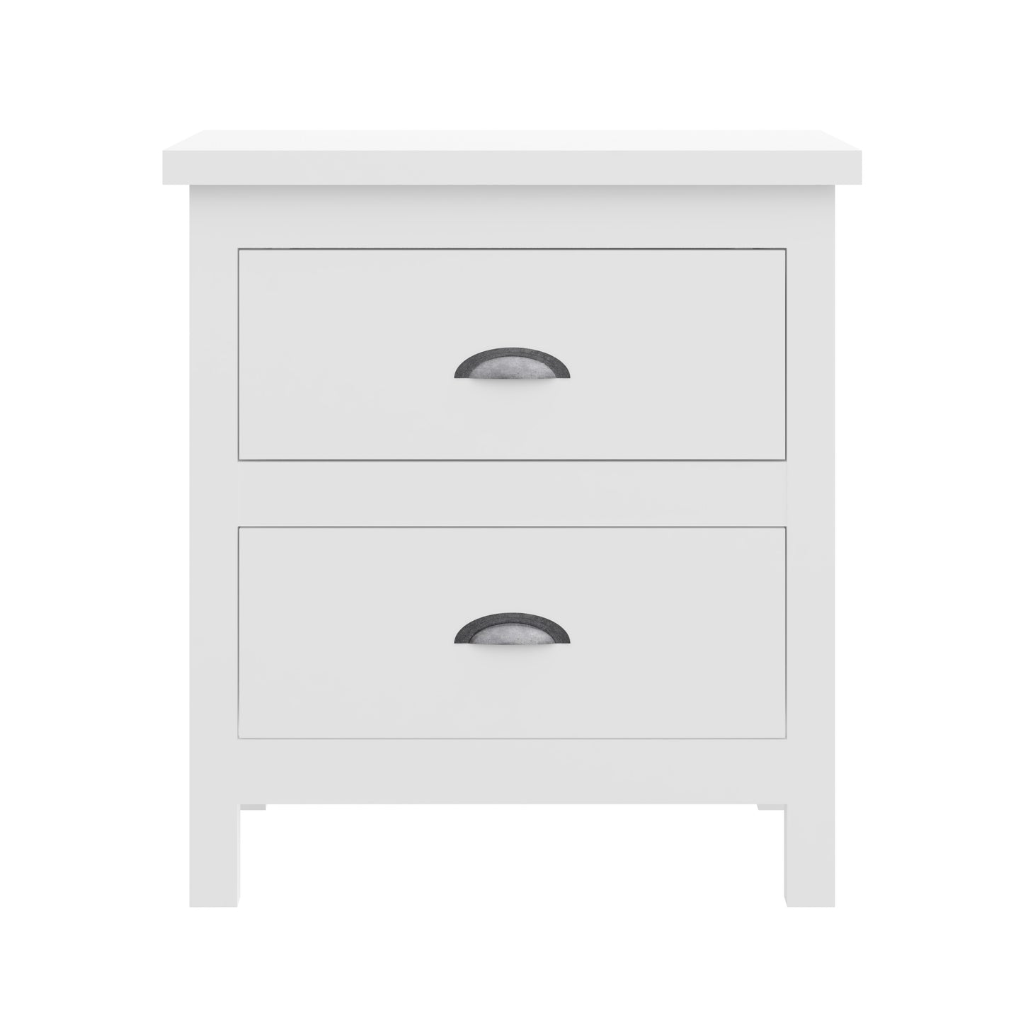 Versatile Solid Wood White Night Stand, Bedside Table, End Table, Desk with Drawers for Living Room, Bedroom