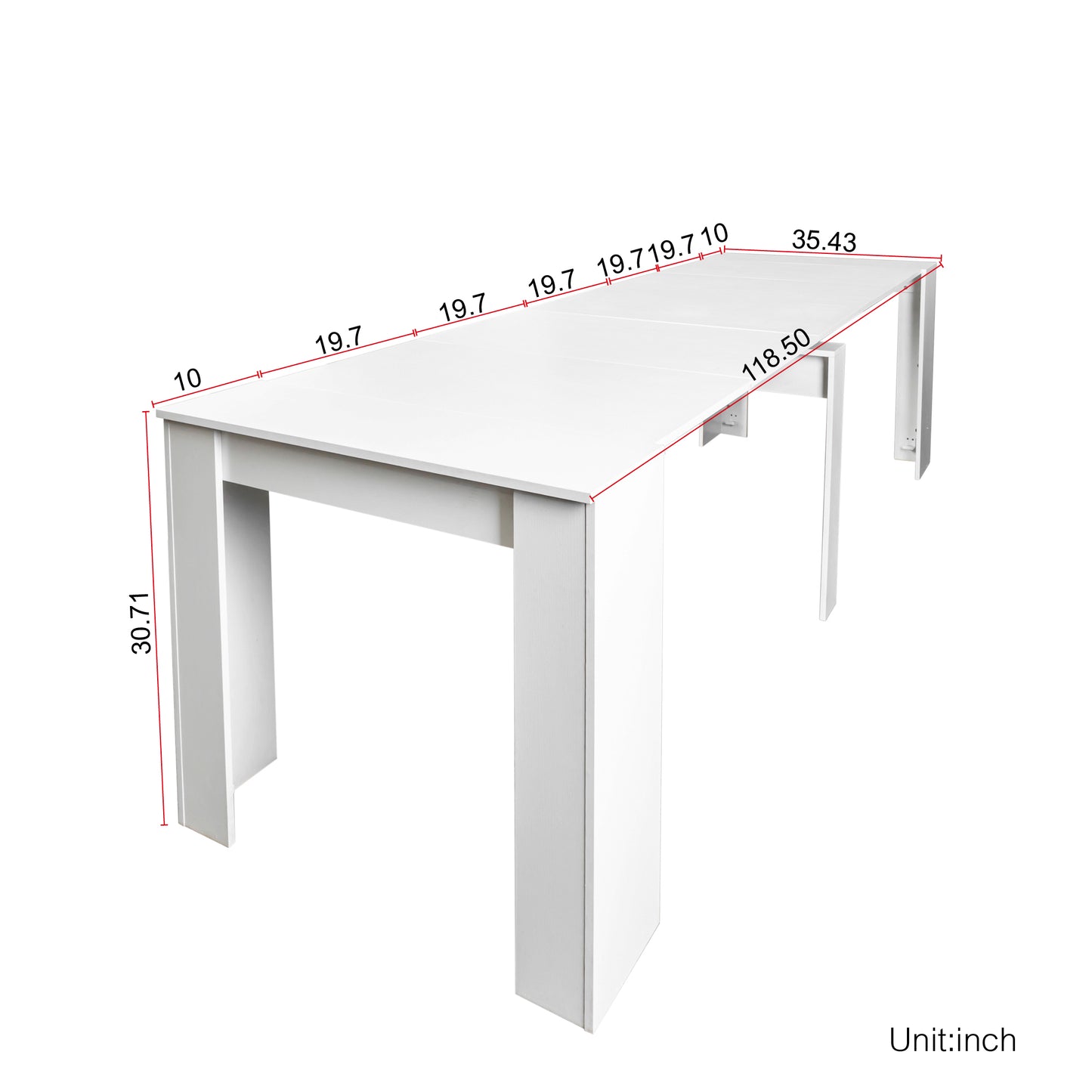 Multifunctional extendable console table