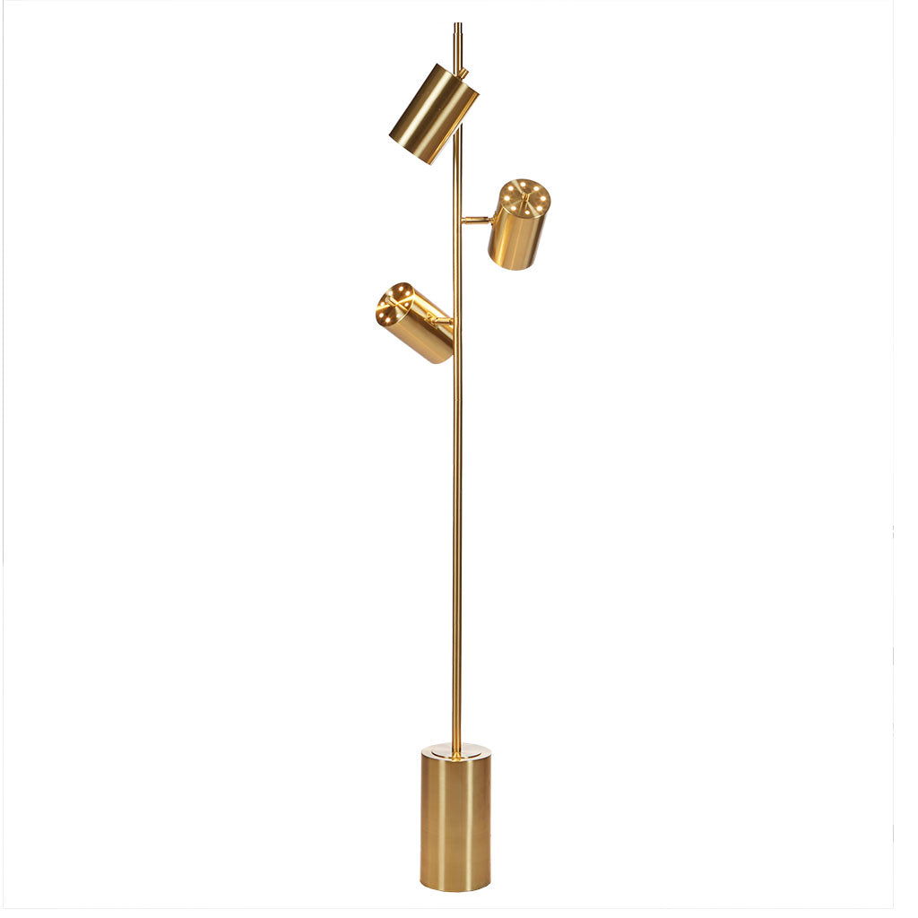 3-Light Metal Floor Lamp