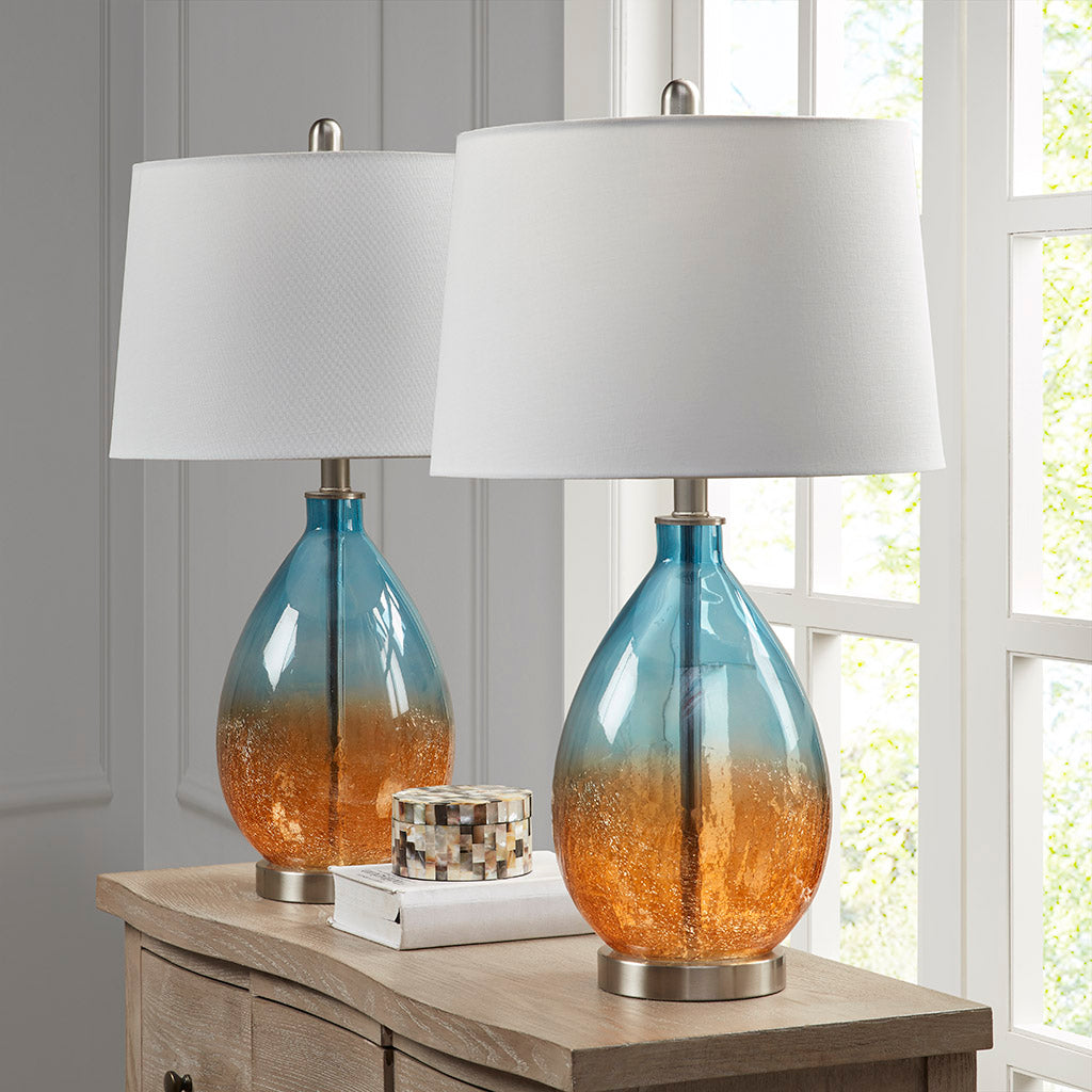 Cortina Ombre Glass Table Lamp, Set of 2