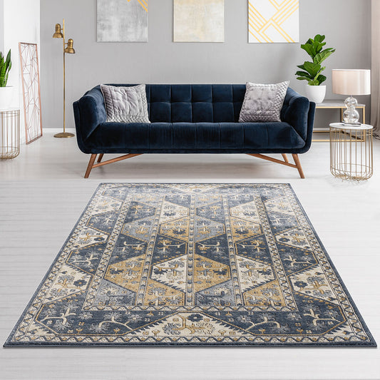 Tiled Border Area Rug