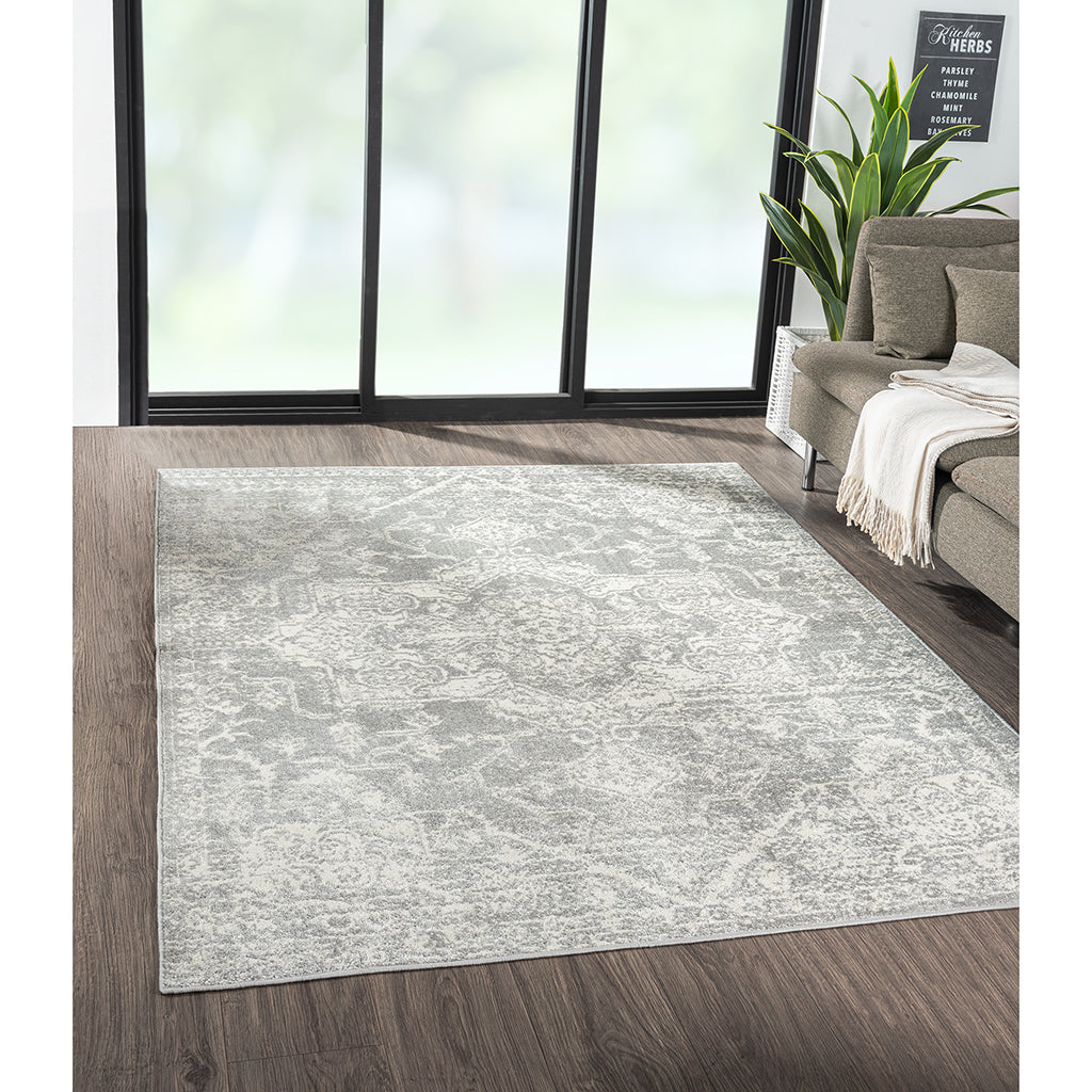 Distressed Medallion Woven Area Rug