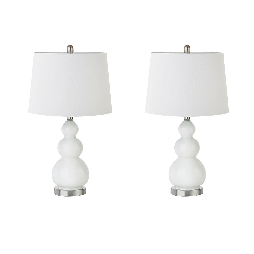 Curved Glass Table Lamp, Set of 2