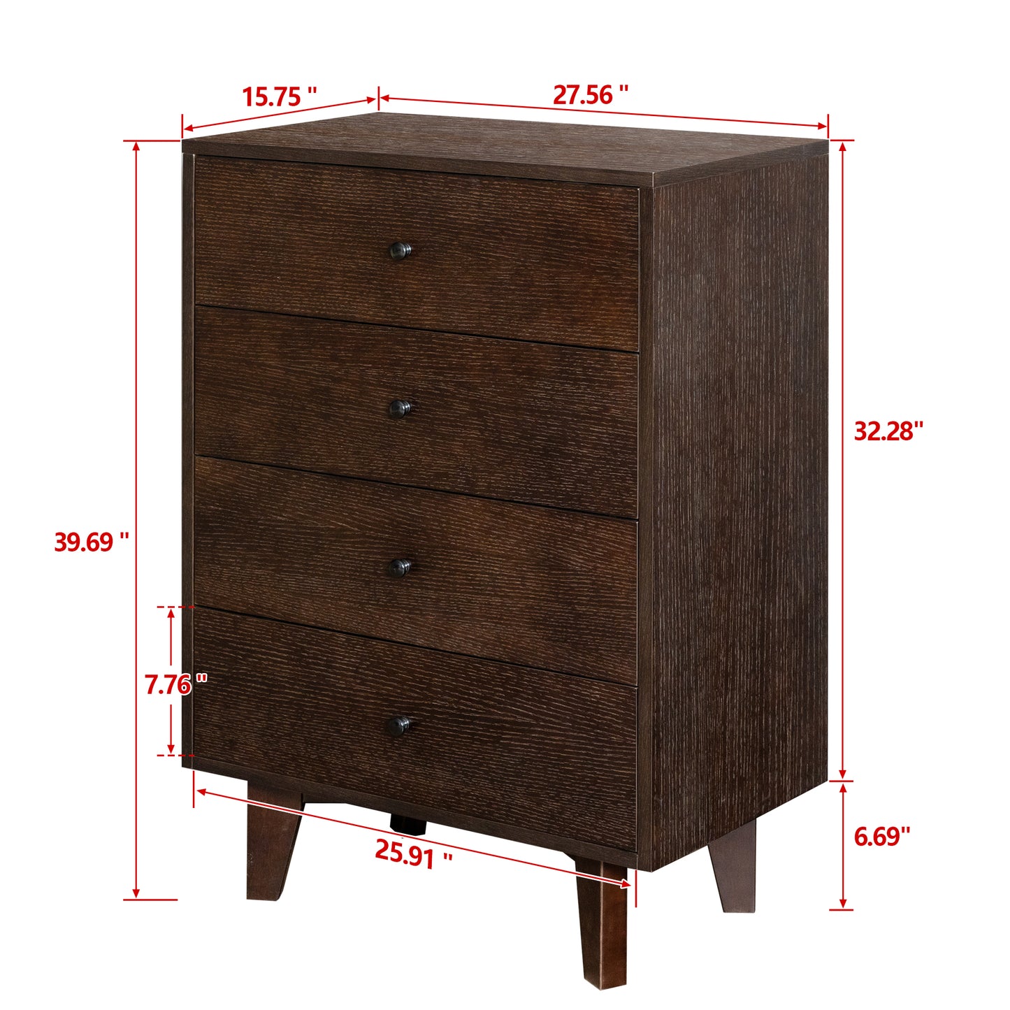 Solid Wood spray-painted drawer dresser bar,buffet tableware cabinet lockers buffet server console table lockers, retro round handle, applicable to the dining room, living room,kitchen corridor auburn