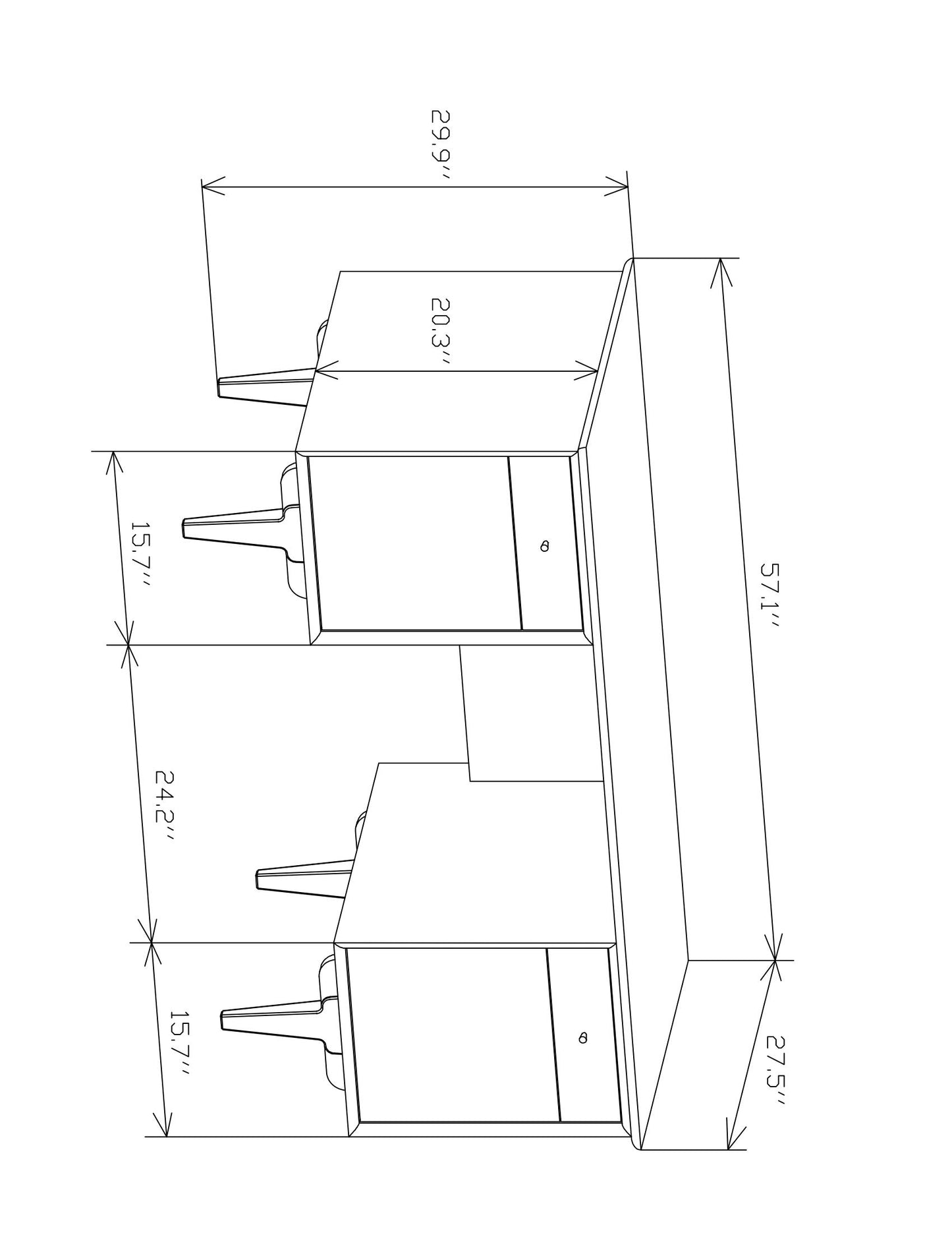 （最后3个库存）Black Walnut Desk with Natural Rattan Net - Large Home Office Workstation with Storage 57.09 inch