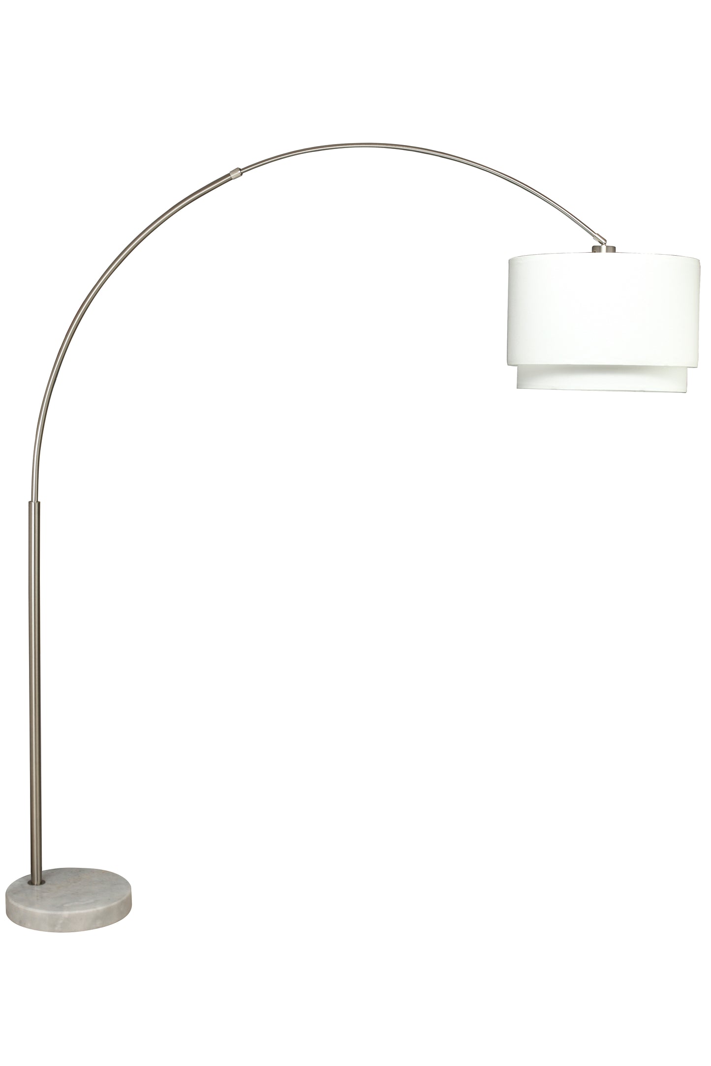 81"H DOUBLE SHADE MARBLE BASE FLOOR LAMP (3.65/43.20)