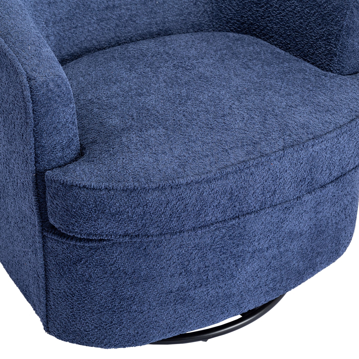 （缺货）COOLMORE Swivel Barrel Chair, Comfy Round Accent Sofa Chair for Living Room, 360 Degree Swivel Barrel Club Chair, Leisure Arm Chair for Nursery, Hotel, Bedroom, Office, Lounge