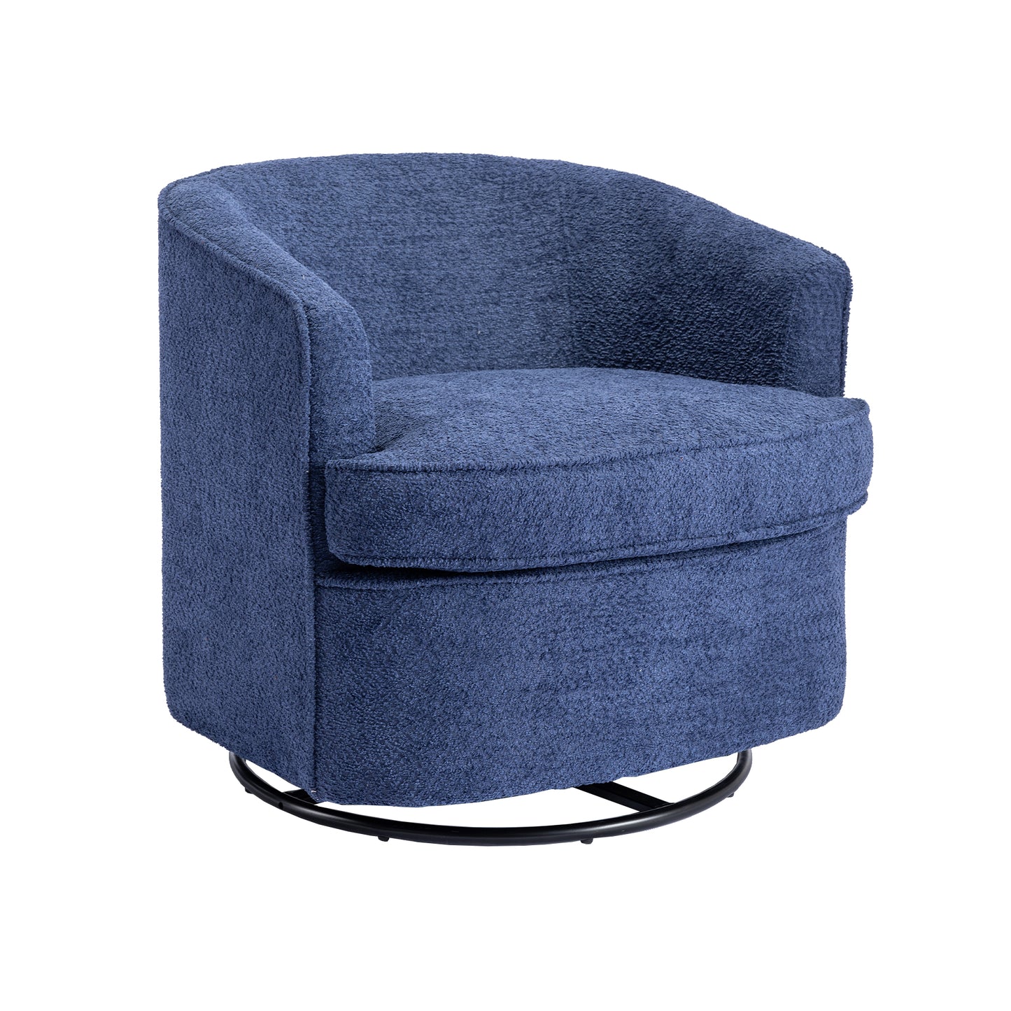 （缺货）COOLMORE Swivel Barrel Chair, Comfy Round Accent Sofa Chair for Living Room, 360 Degree Swivel Barrel Club Chair, Leisure Arm Chair for Nursery, Hotel, Bedroom, Office, Lounge