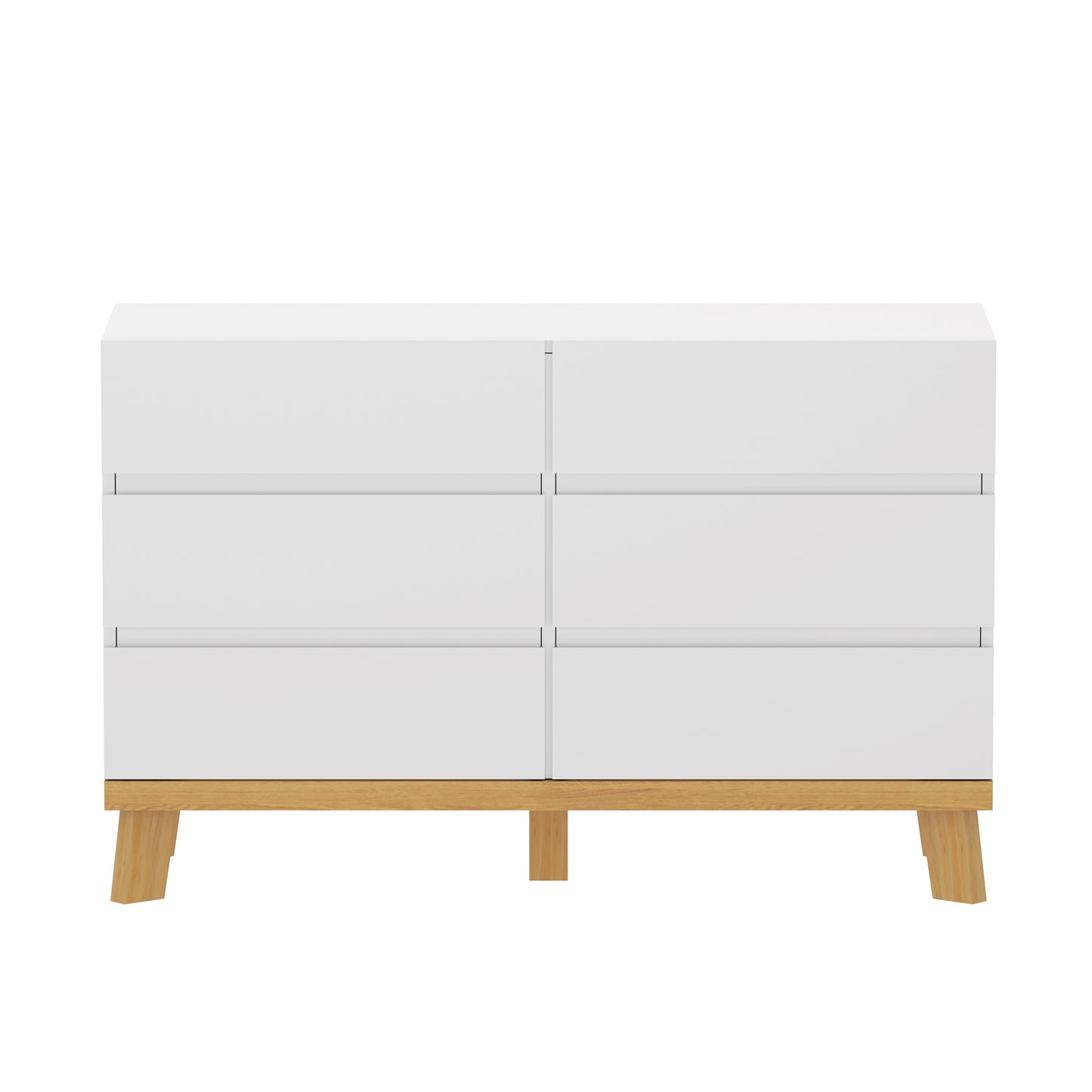 47.24"6-Drawers MDF Storage Cabinet,for Bedroom,Living Room,Dining Room,Hallways,White