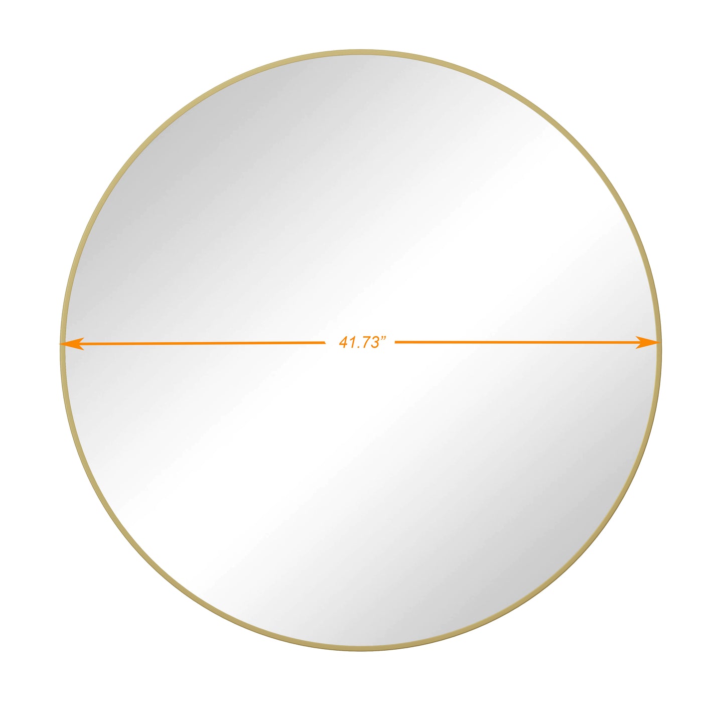 Wall Mirror 42 Inch Gold Circular Mirror Metal Framed Mirror Round Vanity Mirror Dressing Mirror, for Bathroom, Living Room, Bedroom Wall Decor