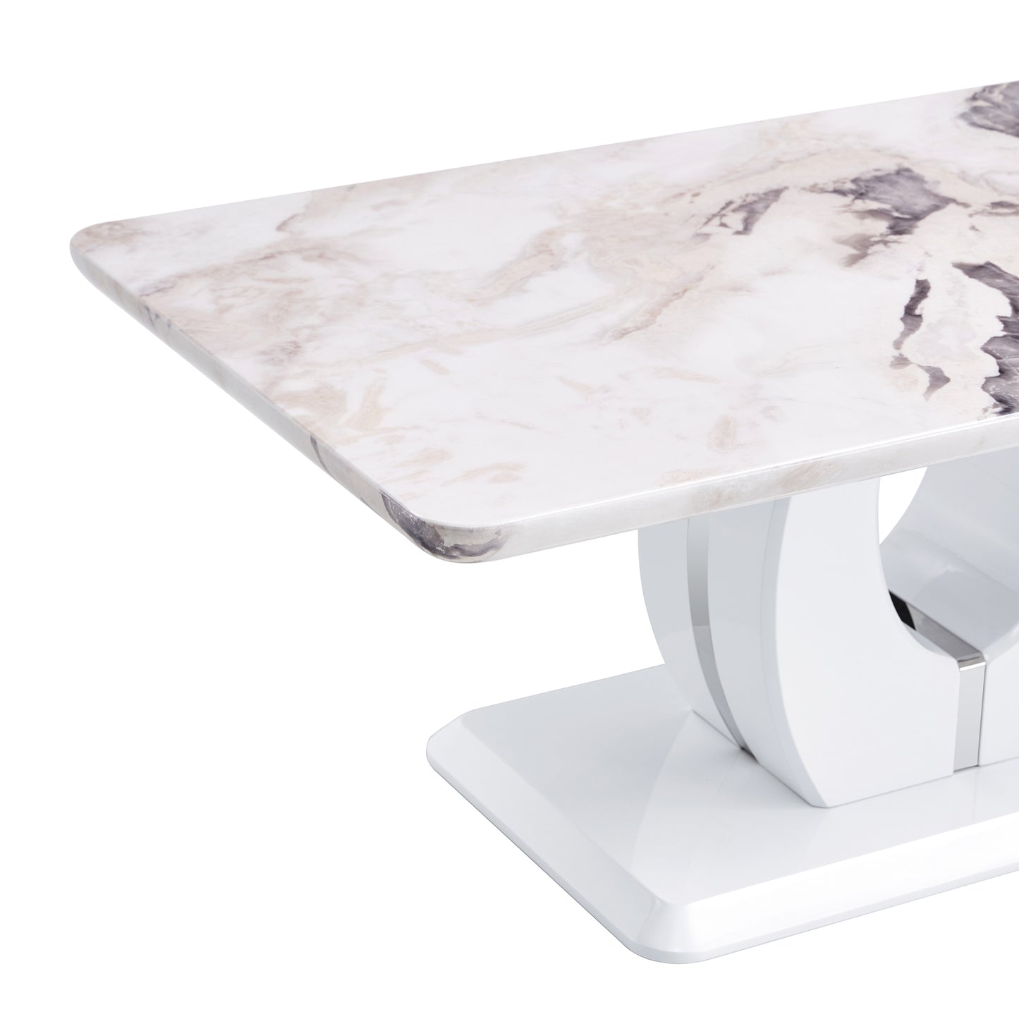 Modern simple luxury imitation marble dining table rectangular coffee table. The computer desk. The game table. Suitable for dining room, living room, terrace, kitchen