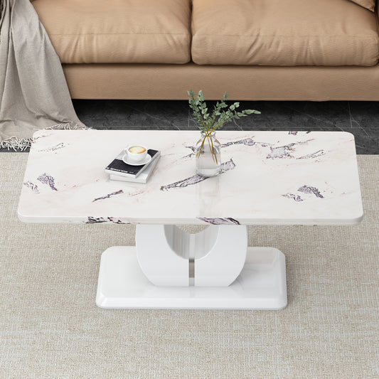 Modern simple luxury imitation marble dining table rectangular coffee table. The computer desk. The game table. Suitable for dining room, living room, terrace, kitchen