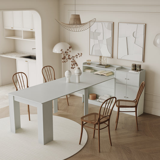 Modern Extendable Dining Table with Storage