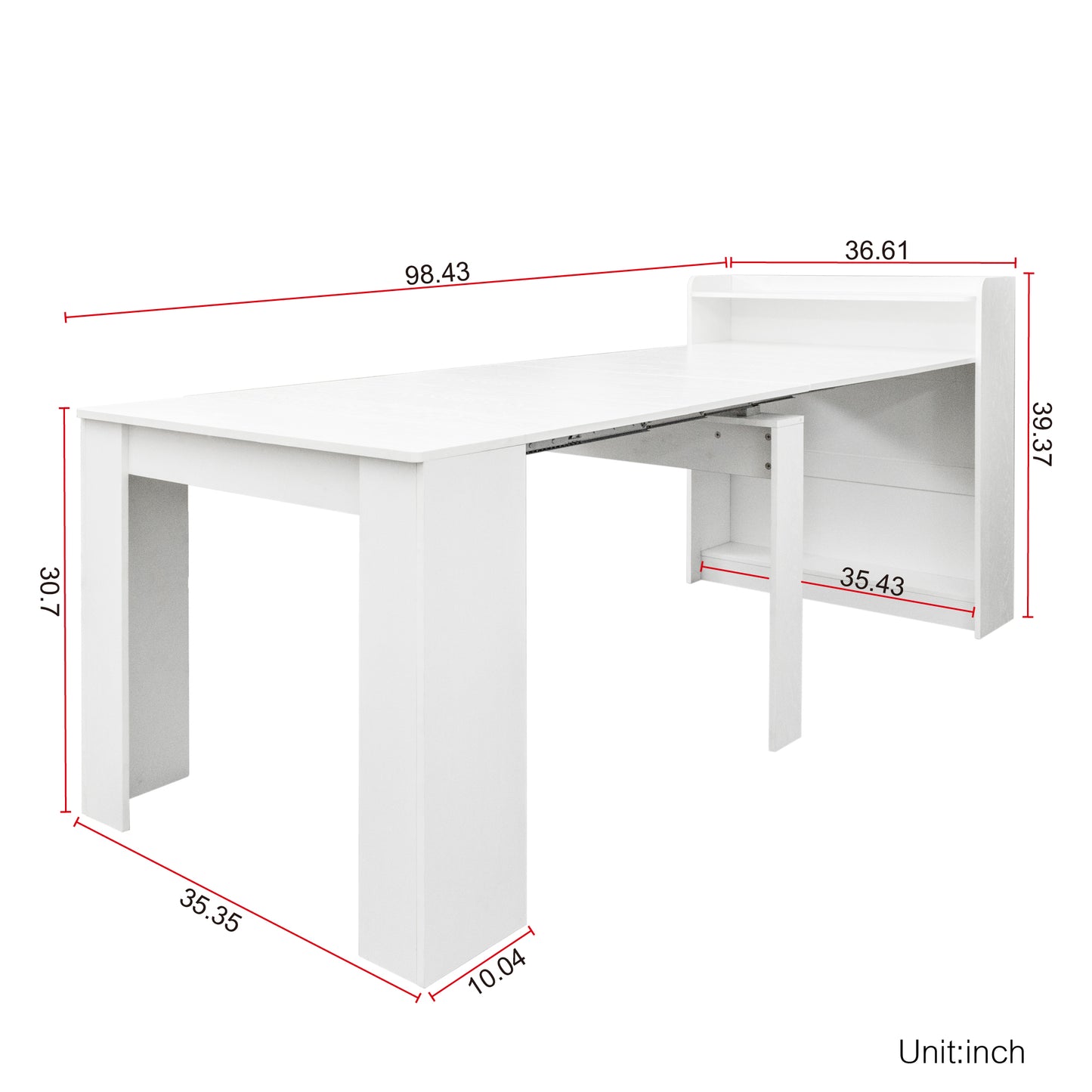 Modern Extendable Dining Table with Storage