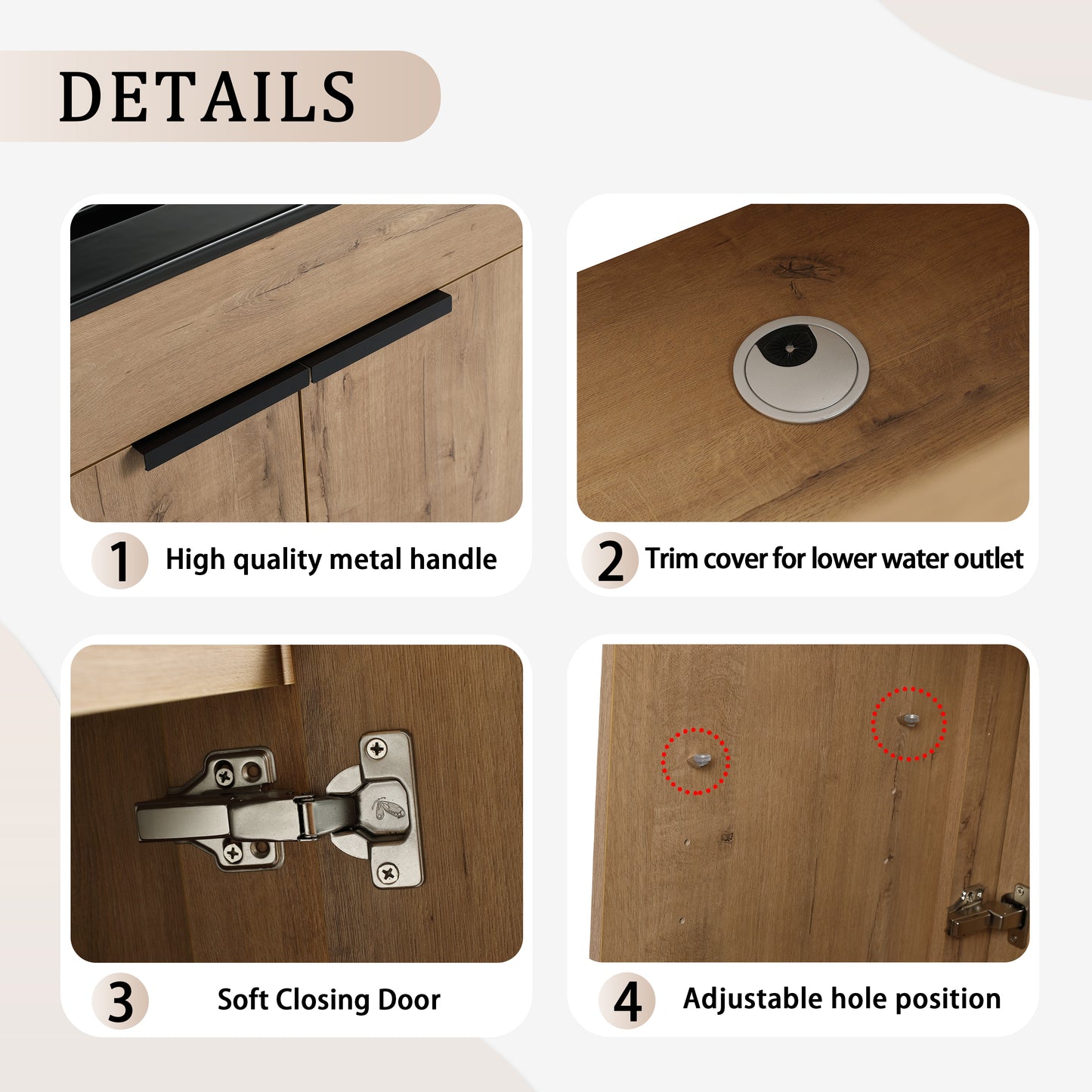 30" Freestanding Bathroom Cabinet With Basin & 2 Soft-Close Cabinet Doors ((KD-PACKING),BVB02430IMO-BL9075BK