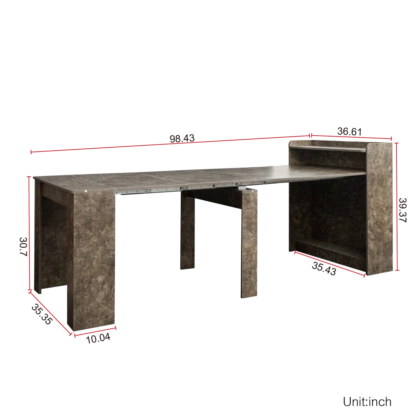 Modern Extendable Dining Table with Storage