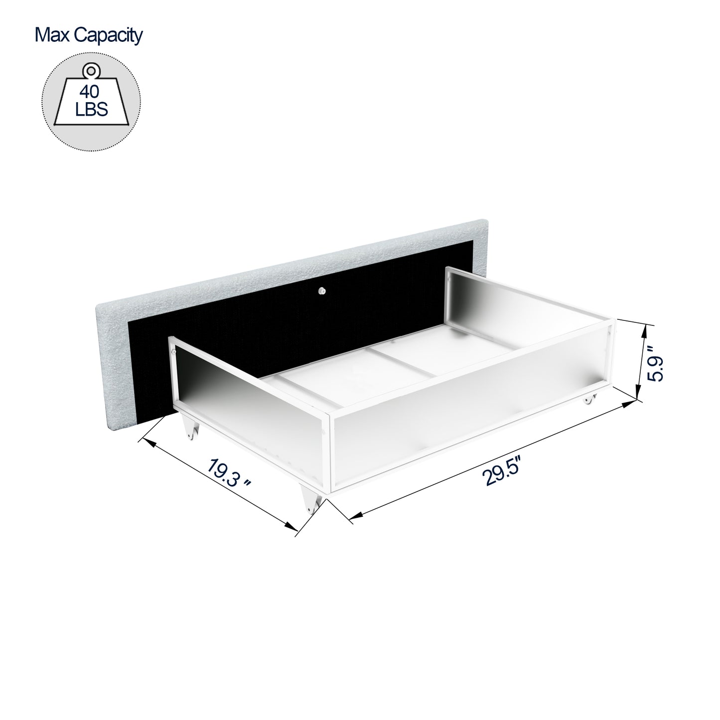 Queen Size Ivory Boucle Upholstered Platform Bed with Patented 4 Drawers Storage, Curved Stitched Tufted Headboard, Wooden Slat Mattress Support, No Box Spring Needed