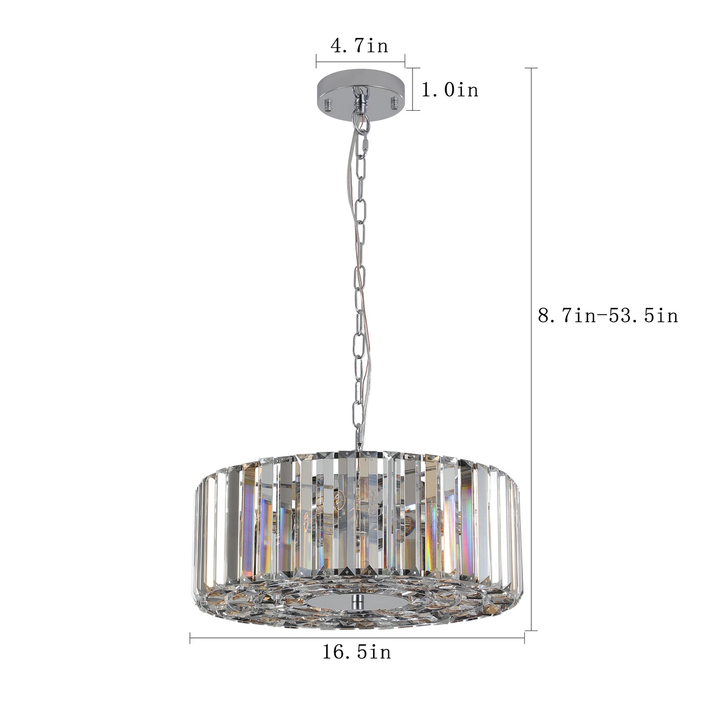 Modern Crystal Chandelier for Living-Room Round Cristal Lamp Luxury Home Decor Light Fixture