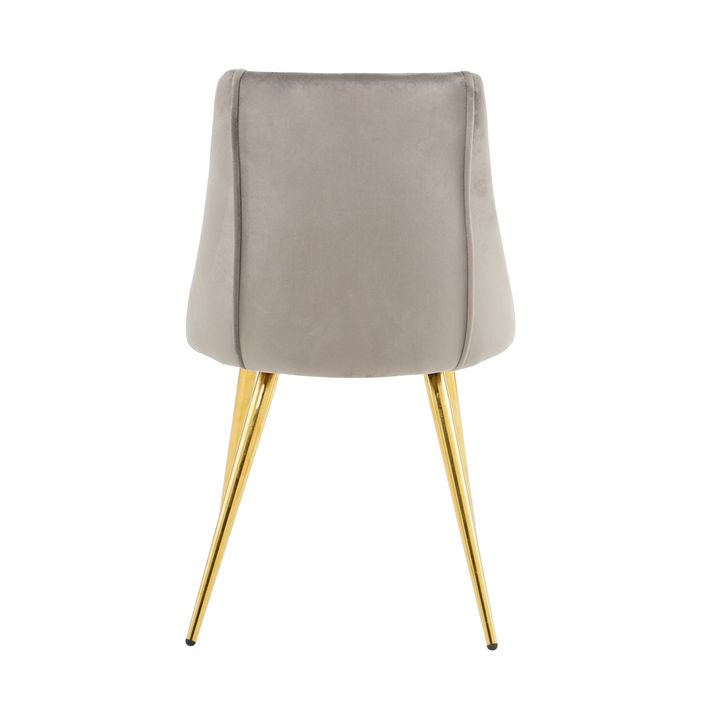 （最后2个库存）Modern simple light luxury dining grey chair home bedroom stool back dressing chair student desk chair gold metal legs(set of 4)